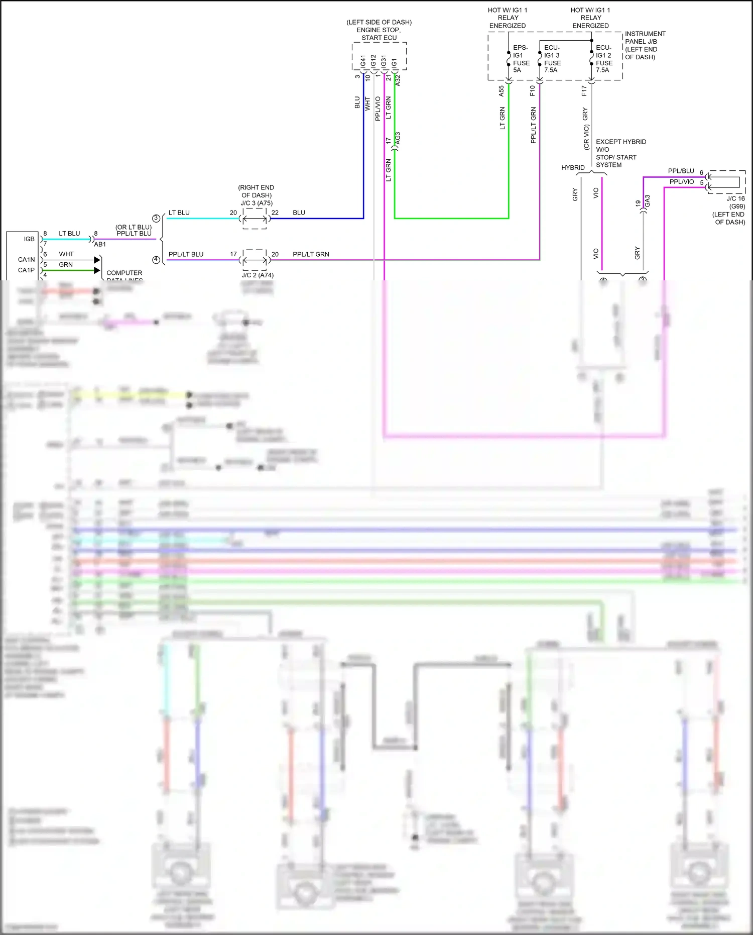 Toyota RAV4 V (2018-2024) computer data lines system wiring diagram  (72 of 121)
