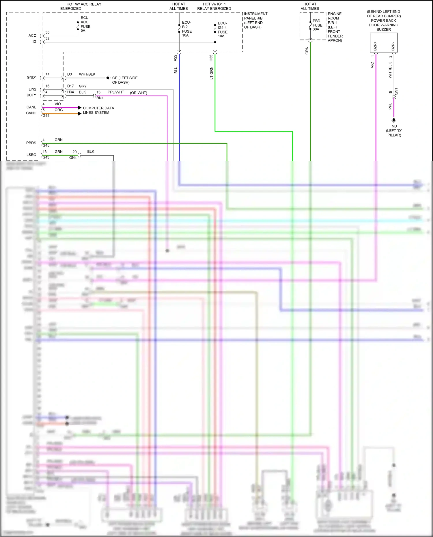 Toyota RAV4 V (2018-2024) computer data lines system wiring diagram  (2 of 121)
