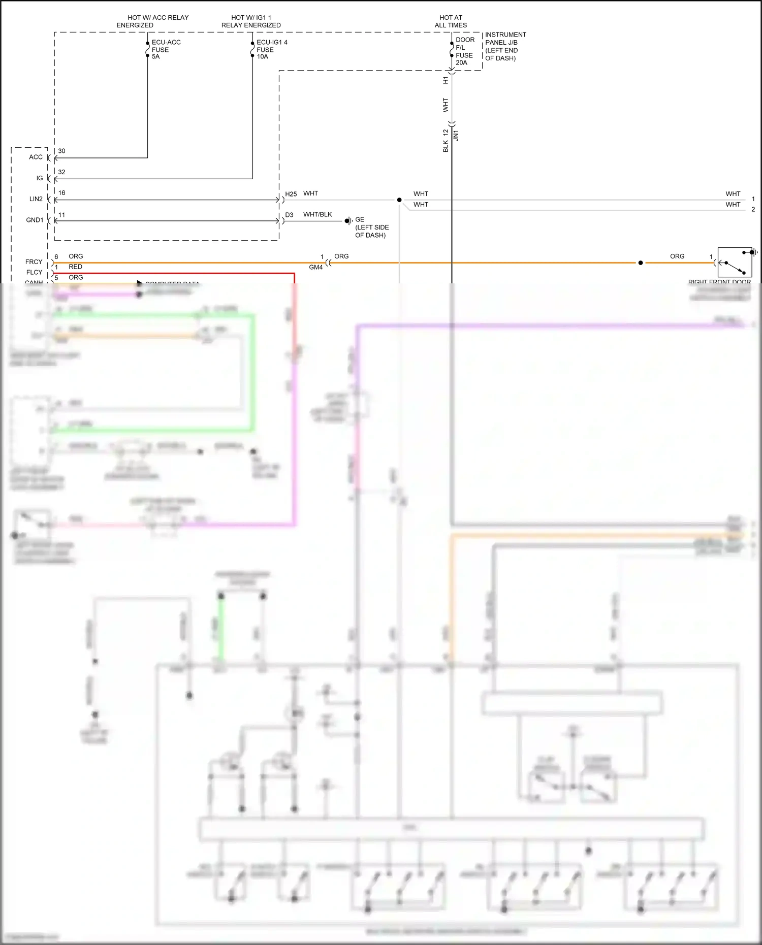 Toyota RAV4 V (2018-2024) computer data lines system wiring diagram  (98 of 121)