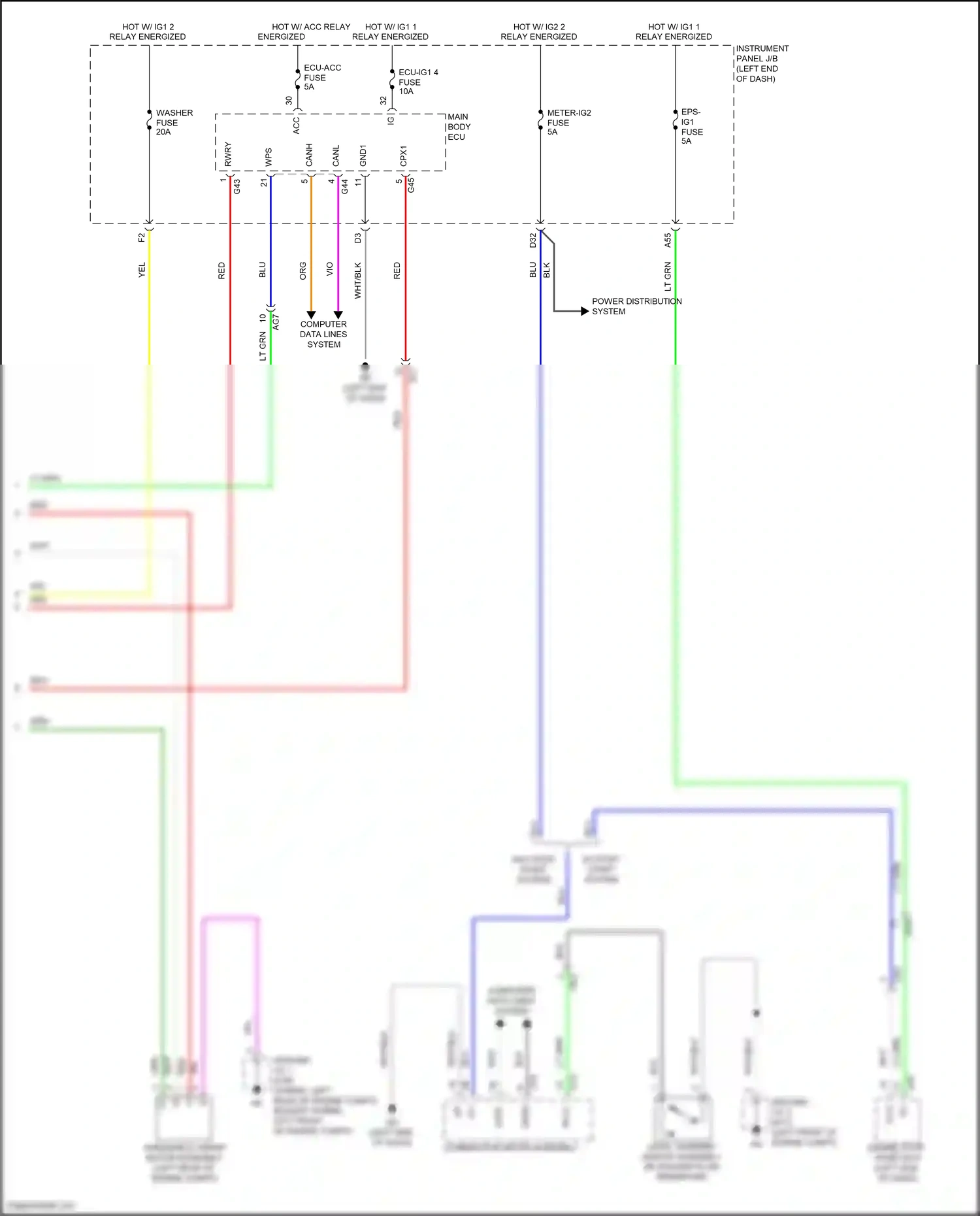 Toyota RAV4 V (2018-2024) computer data lines system wiring diagram  (50 of 121)