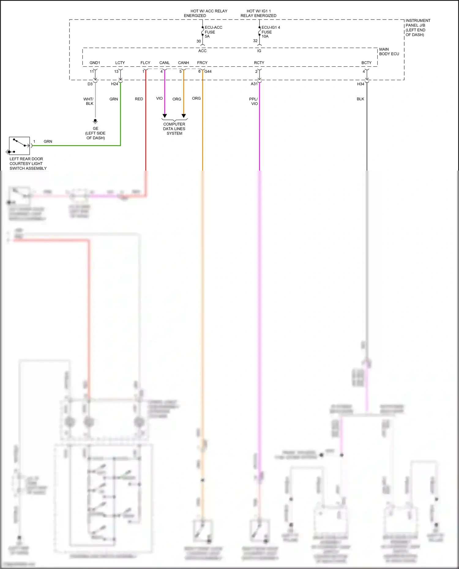 Toyota RAV4 V (2018-2024) computer data lines system wiring diagram  (6 of 121)