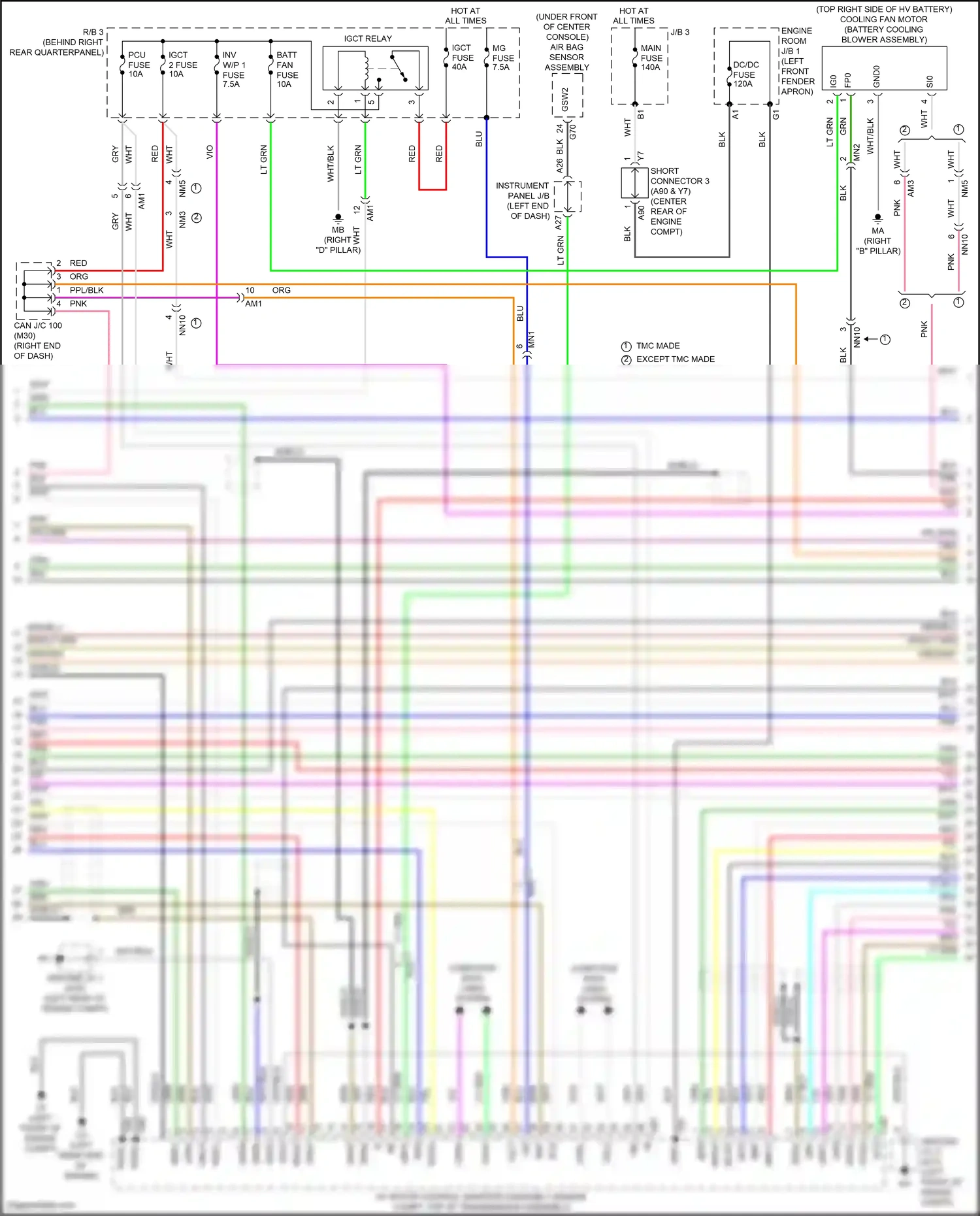 Toyota RAV4 V (2018-2024) computer data lines system wiring diagram  (113 of 121)