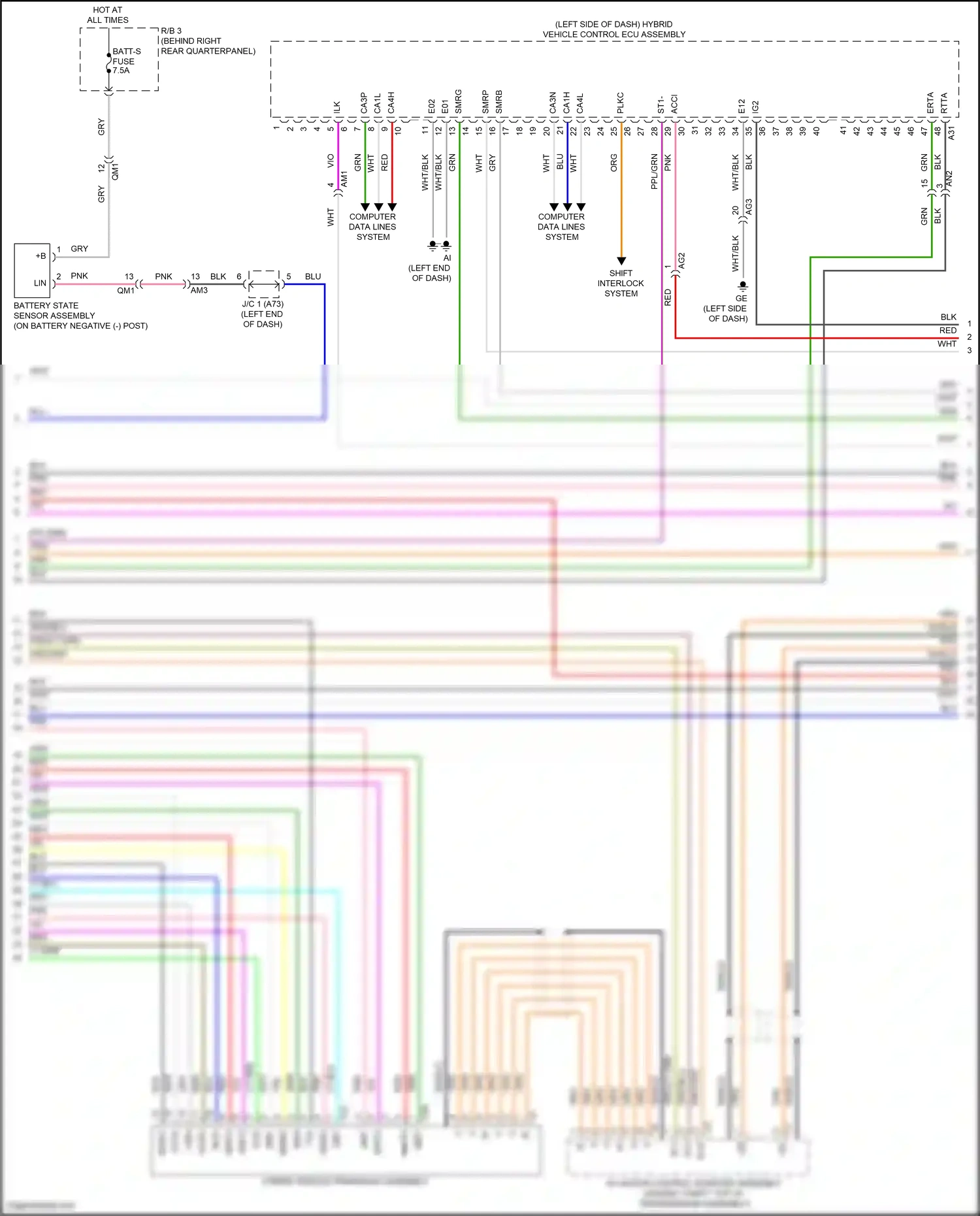 Toyota RAV4 V (2018-2024) computer data lines system wiring diagram  (114 of 121)