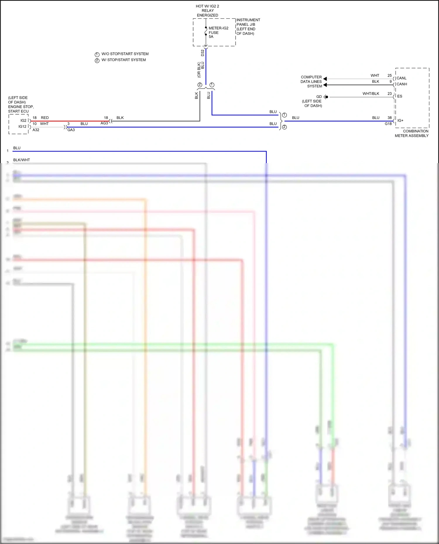 Toyota RAV4 V (2018-2024) computer data lines system wiring diagram  (42 of 121)