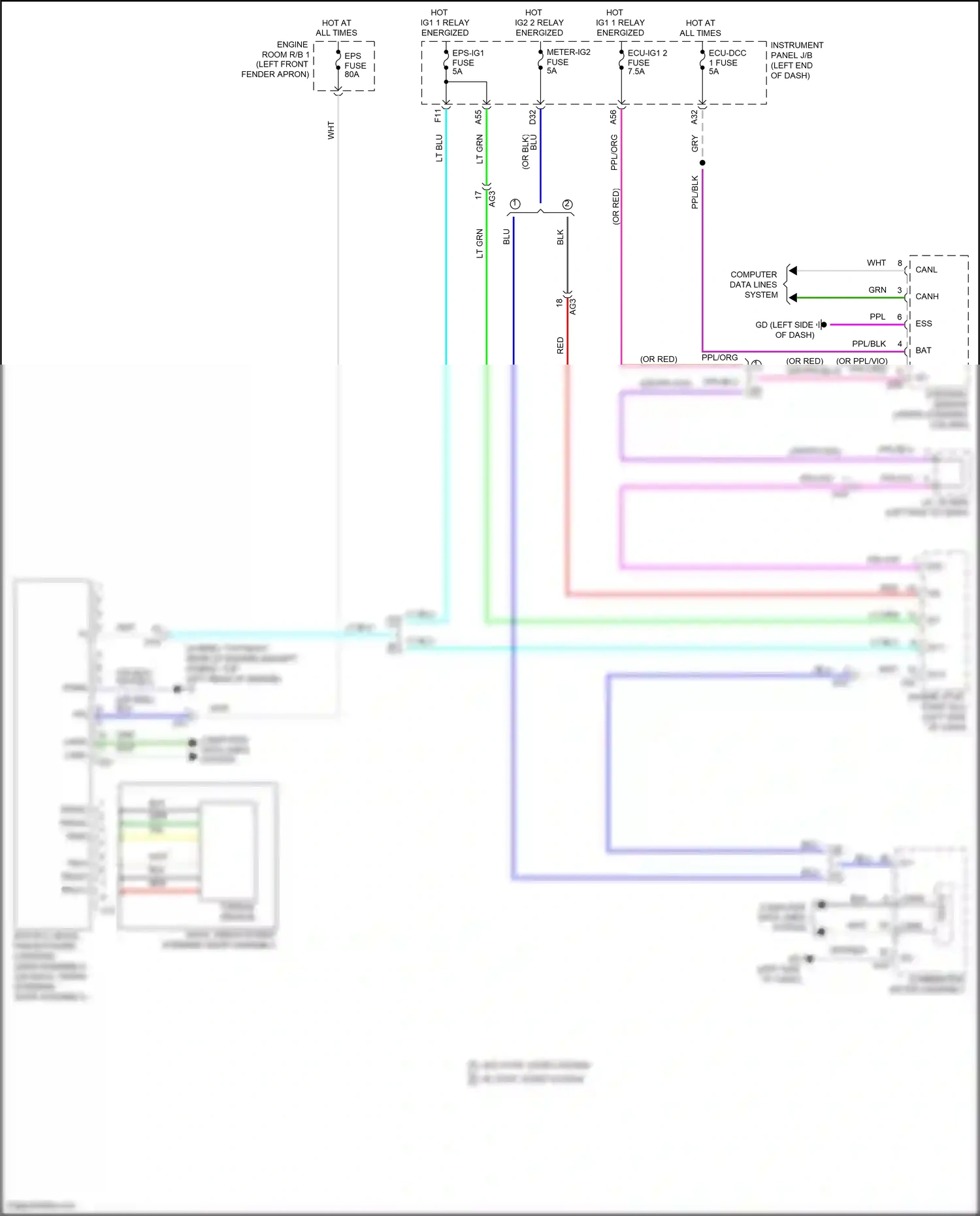 Toyota RAV4 V (2018-2024) computer data lines system wiring diagram  (11 of 121)