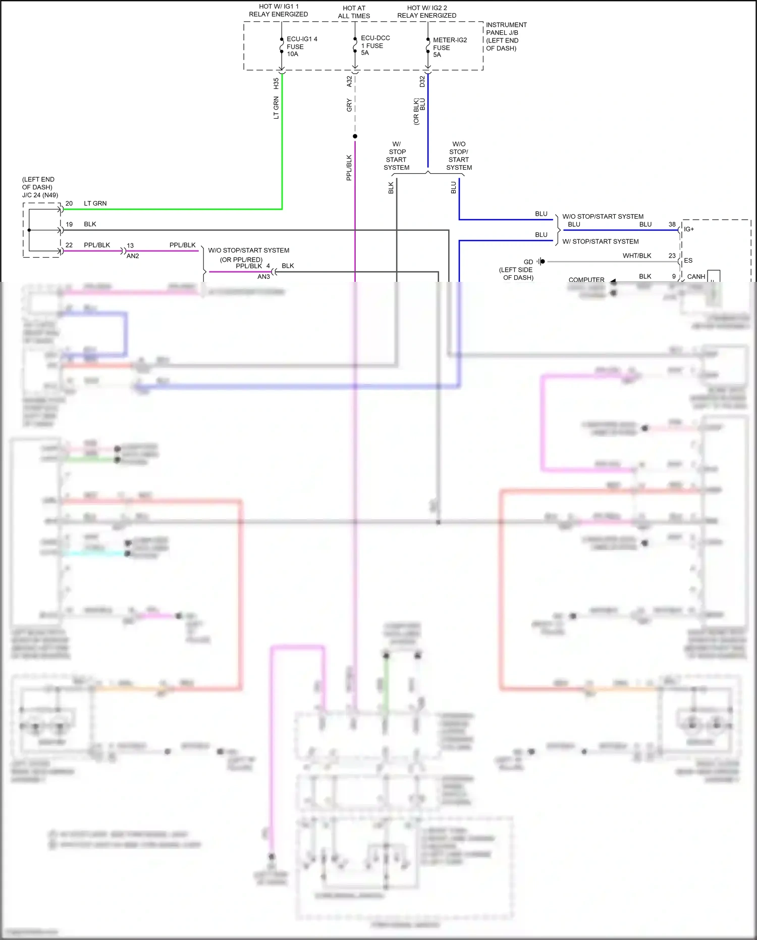 Toyota RAV4 V (2018-2024) computer data lines system wiring diagram  (21 of 121)