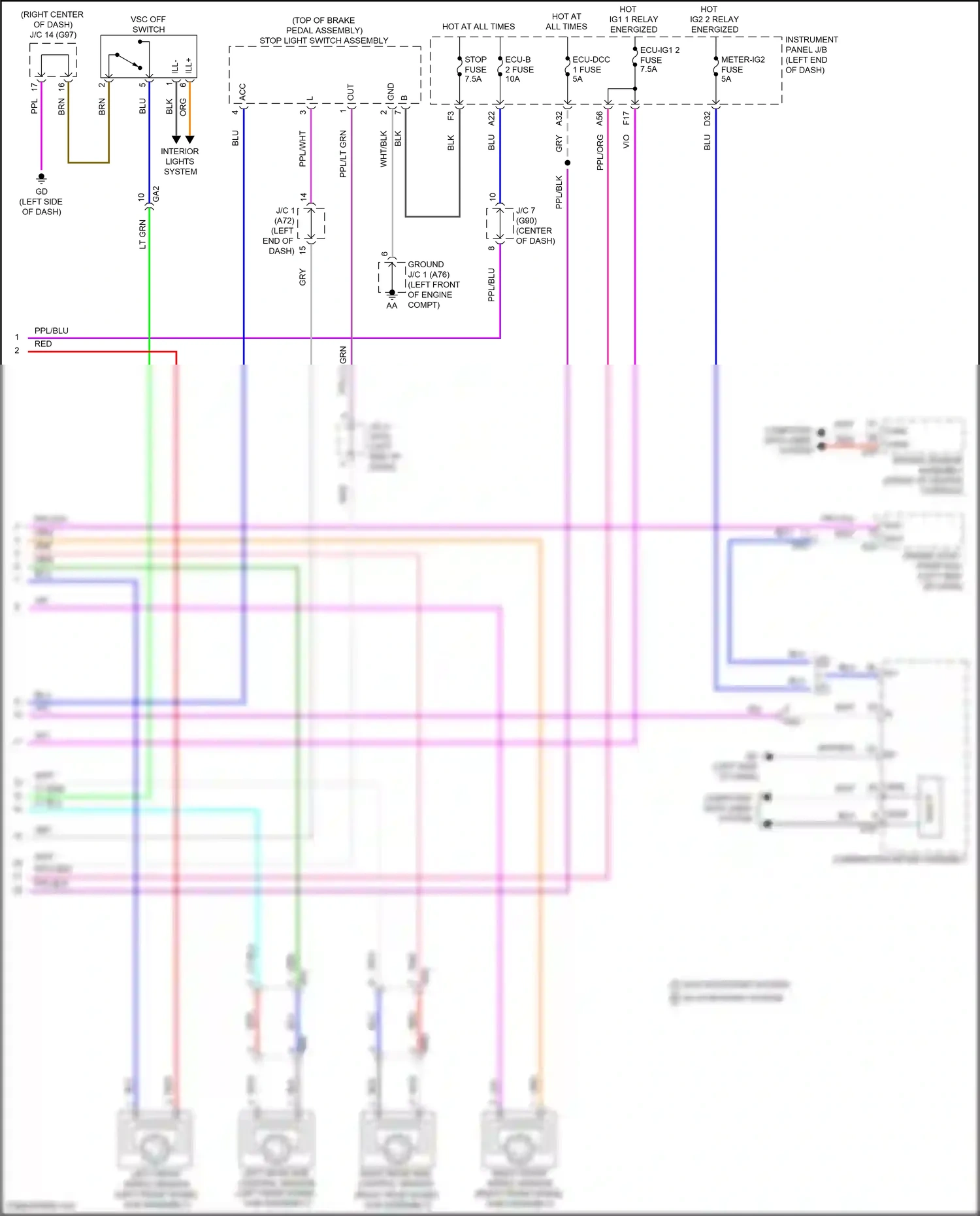 Toyota RAV4 V (2018-2024) computer data lines system wiring diagram  (45 of 121)