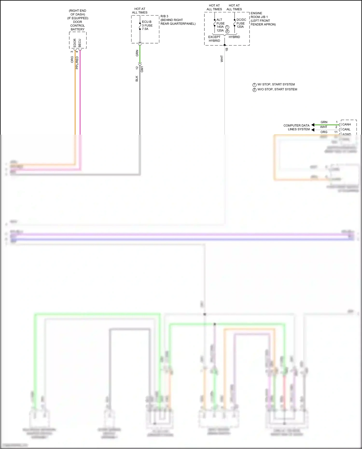Toyota RAV4 V (2018-2024) computer data lines system wiring diagram  (96 of 121)