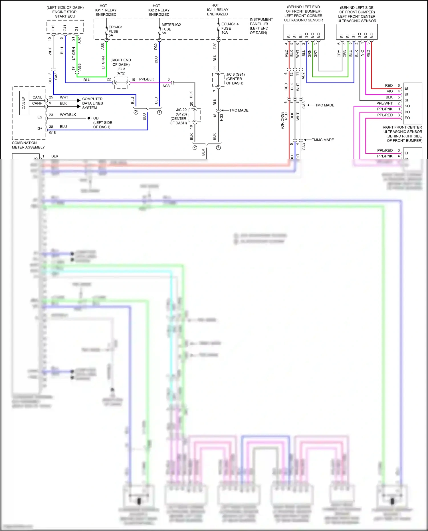 Toyota RAV4 V (2018-2024) sof wiring diagram  (2 of 2)
