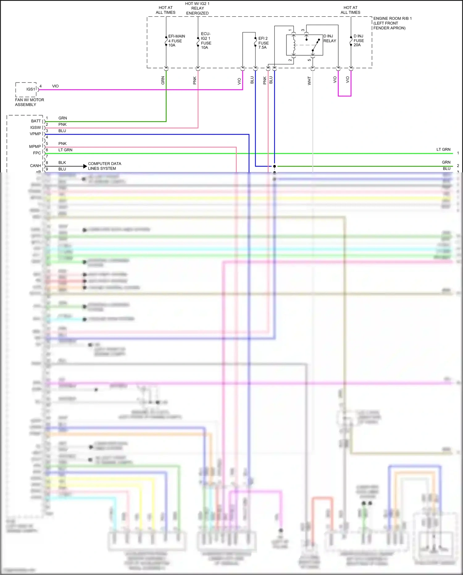 Toyota RAV4 V (2018-2024) vcpp wiring diagram  (1 of 2)