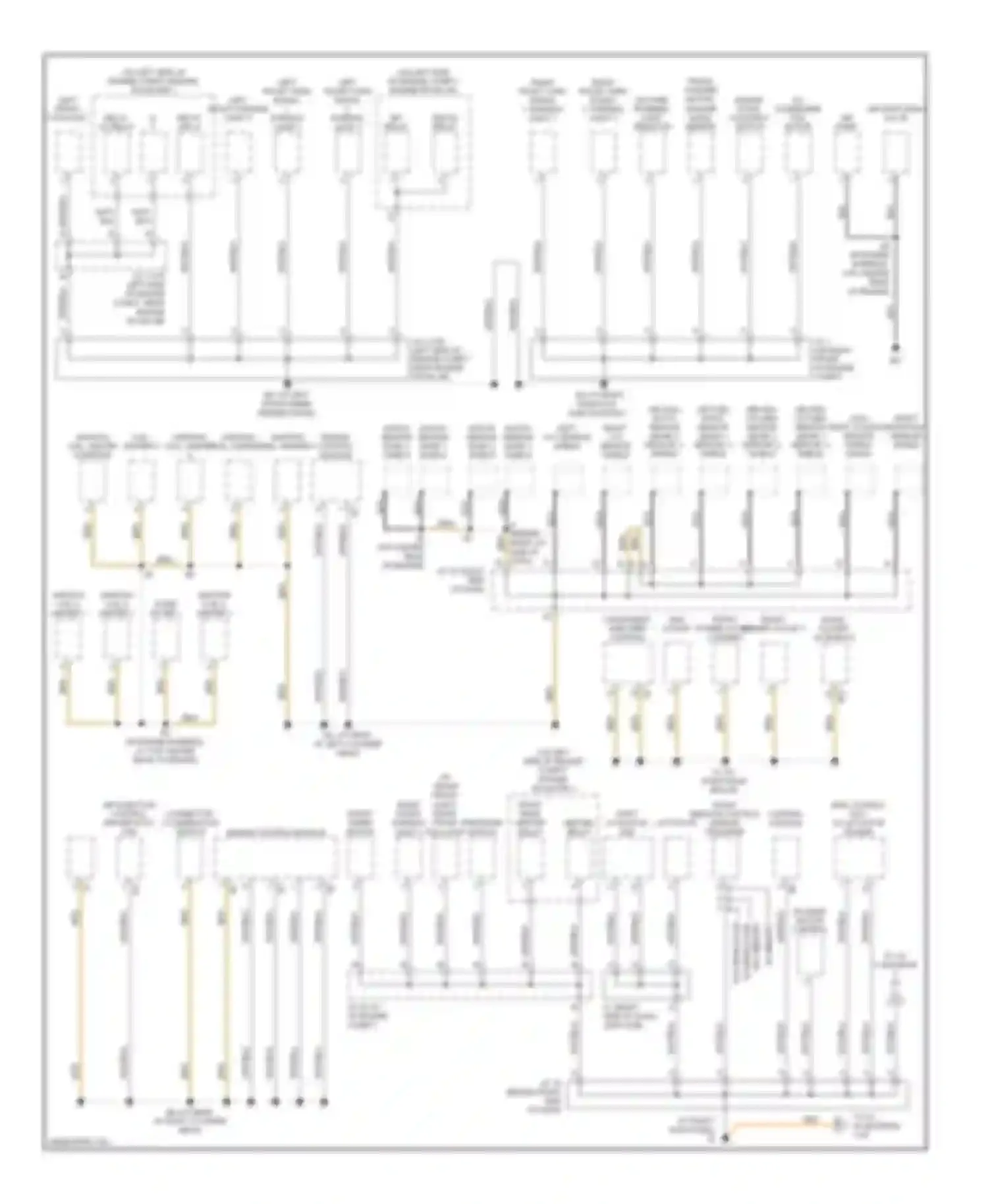 Sequoia Toyota I facelift (2004-2007): Ground distribution circuit (1 of 3)
