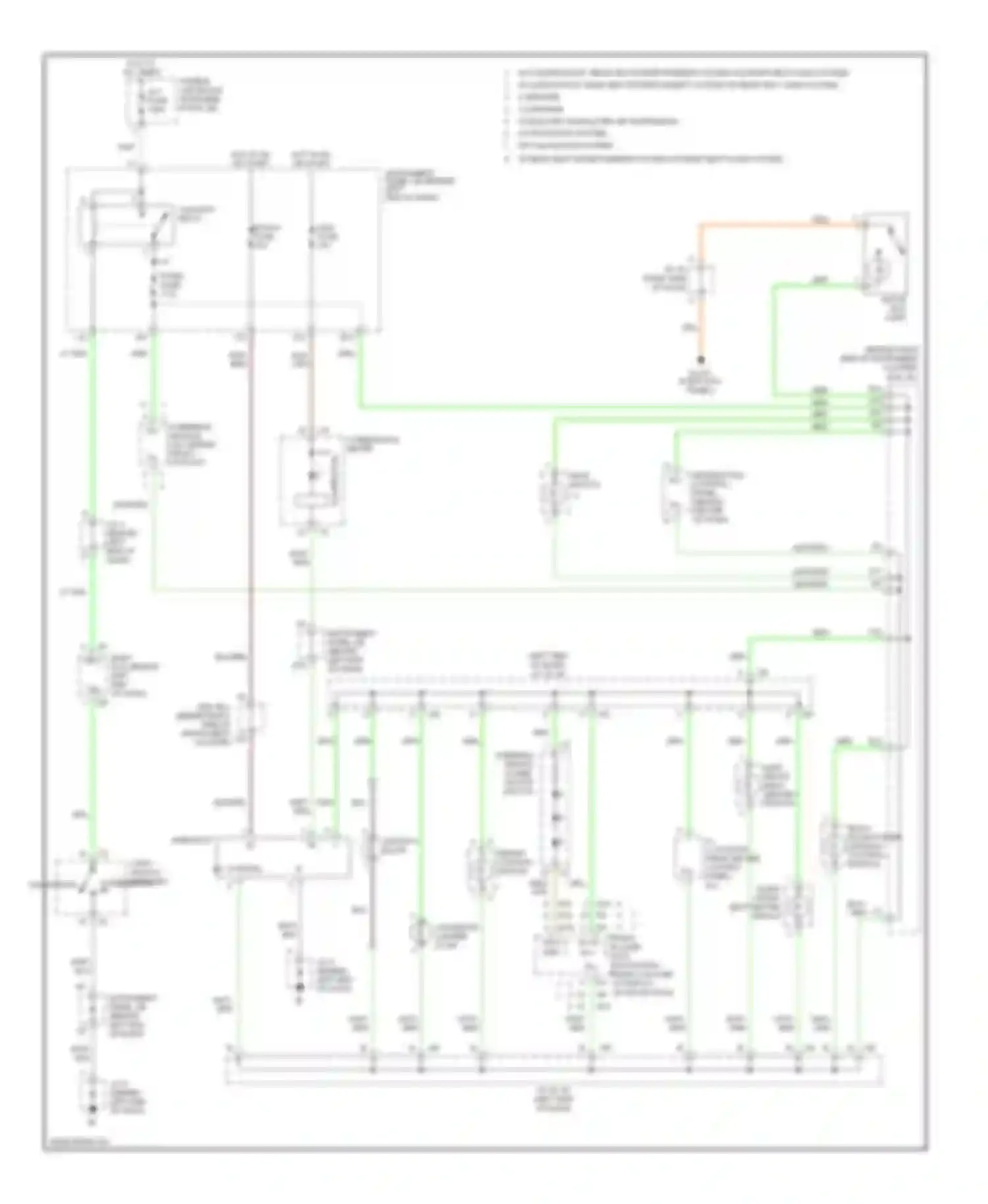 Sequoia Toyota I facelift (2004-2007): Instrument illumination circuit