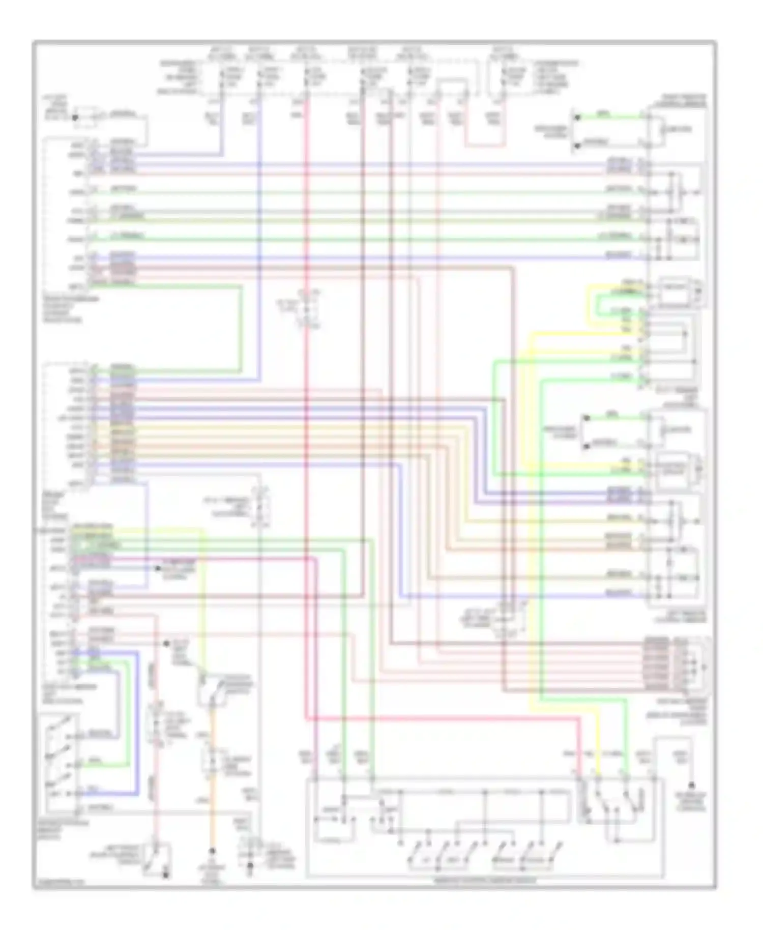 Sequoia Toyota I facelift (2004-2007): Memory mirrors circuit