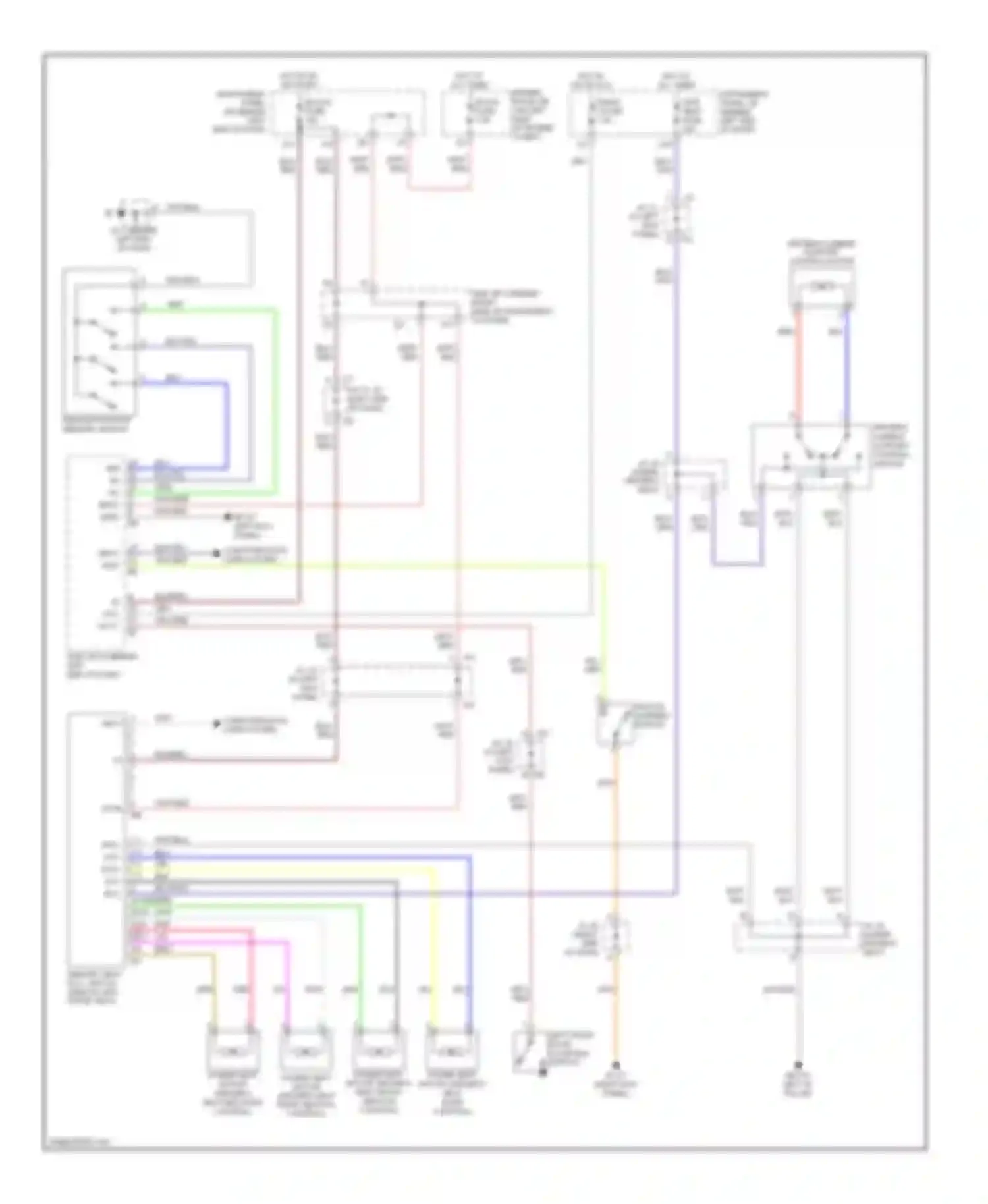 Sequoia Toyota I facelift (2004-2007): Memory seat circuit
