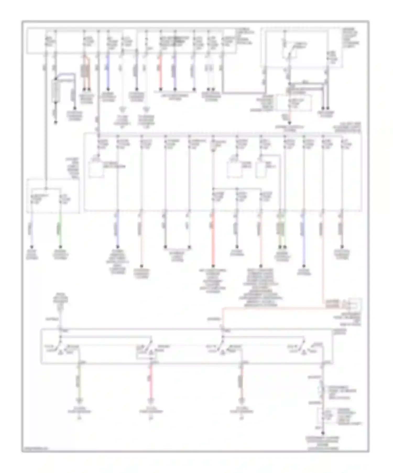 Sequoia Toyota I facelift (2004-2007): Power distribution circuit (1 of 3)