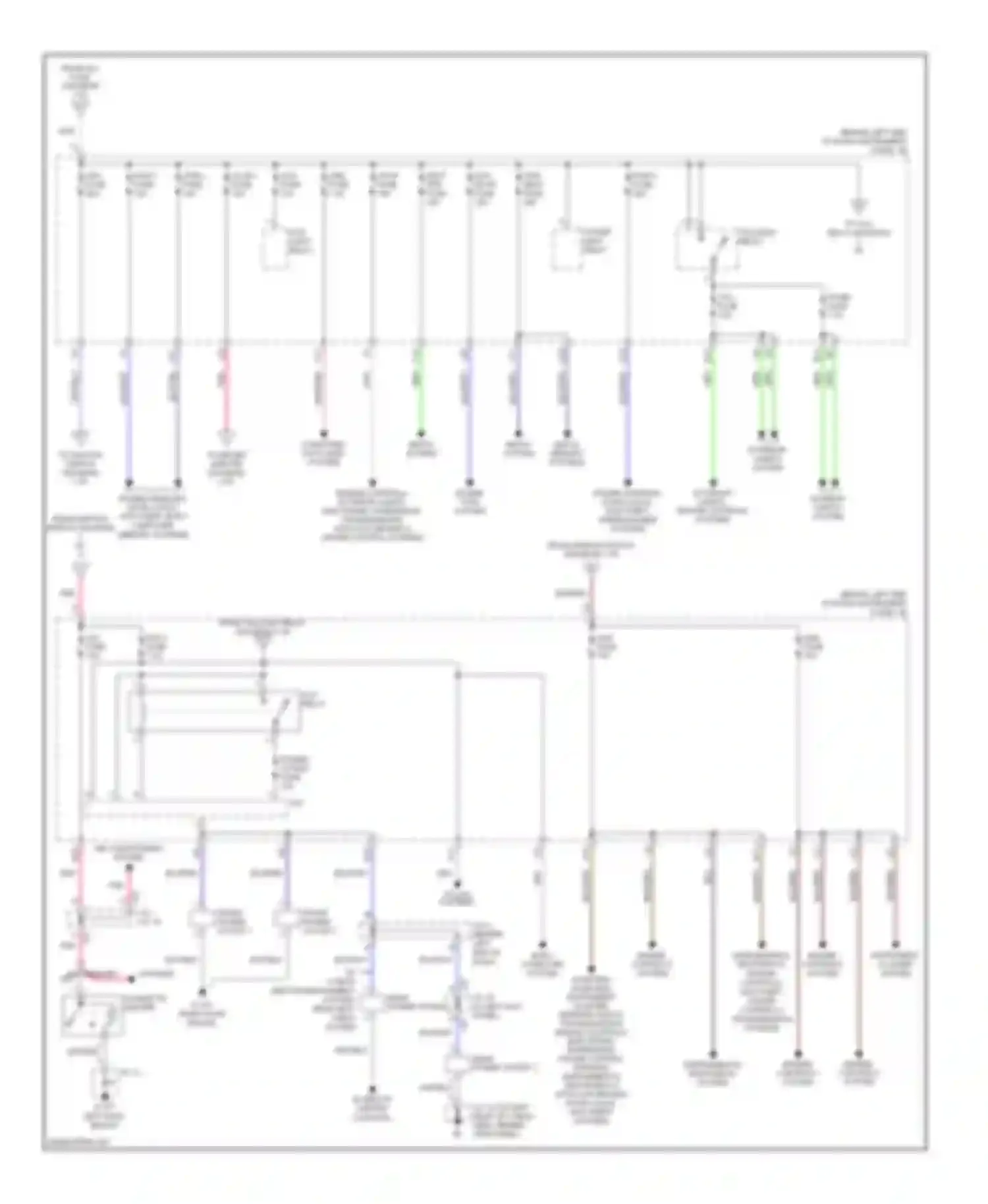 Sequoia Toyota I facelift (2004-2007): Power distribution circuit (2 of 3)