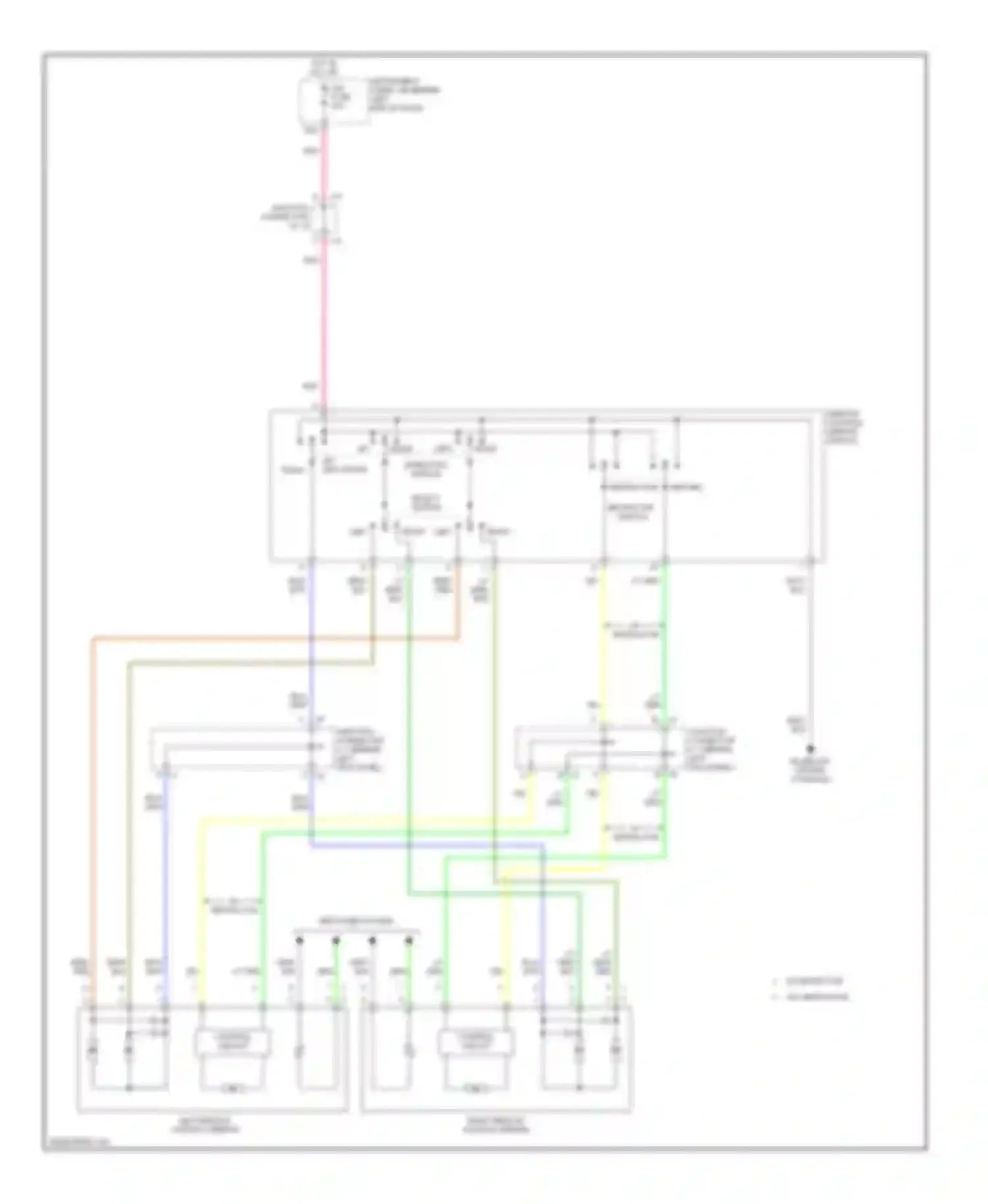 Sequoia Toyota I facelift (2004-2007): Power mirrors circuit