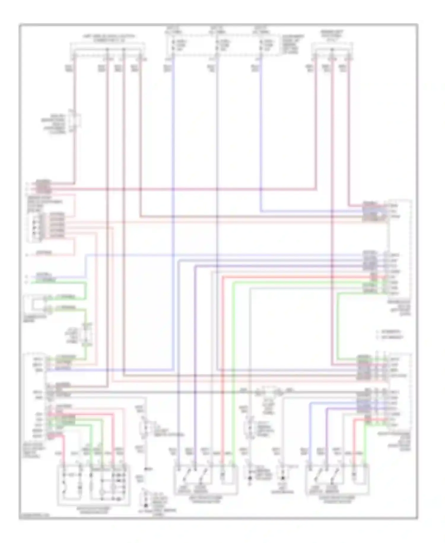 Sequoia Toyota I facelift (2004-2007): Power windows circuit (2 of 2)