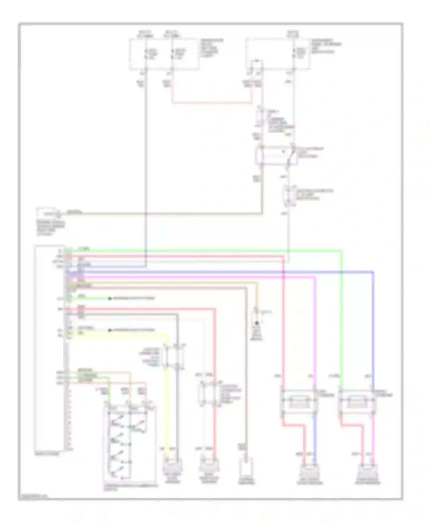 Sequoia Toyota I facelift (2004-2007): 6-speaker system circuit