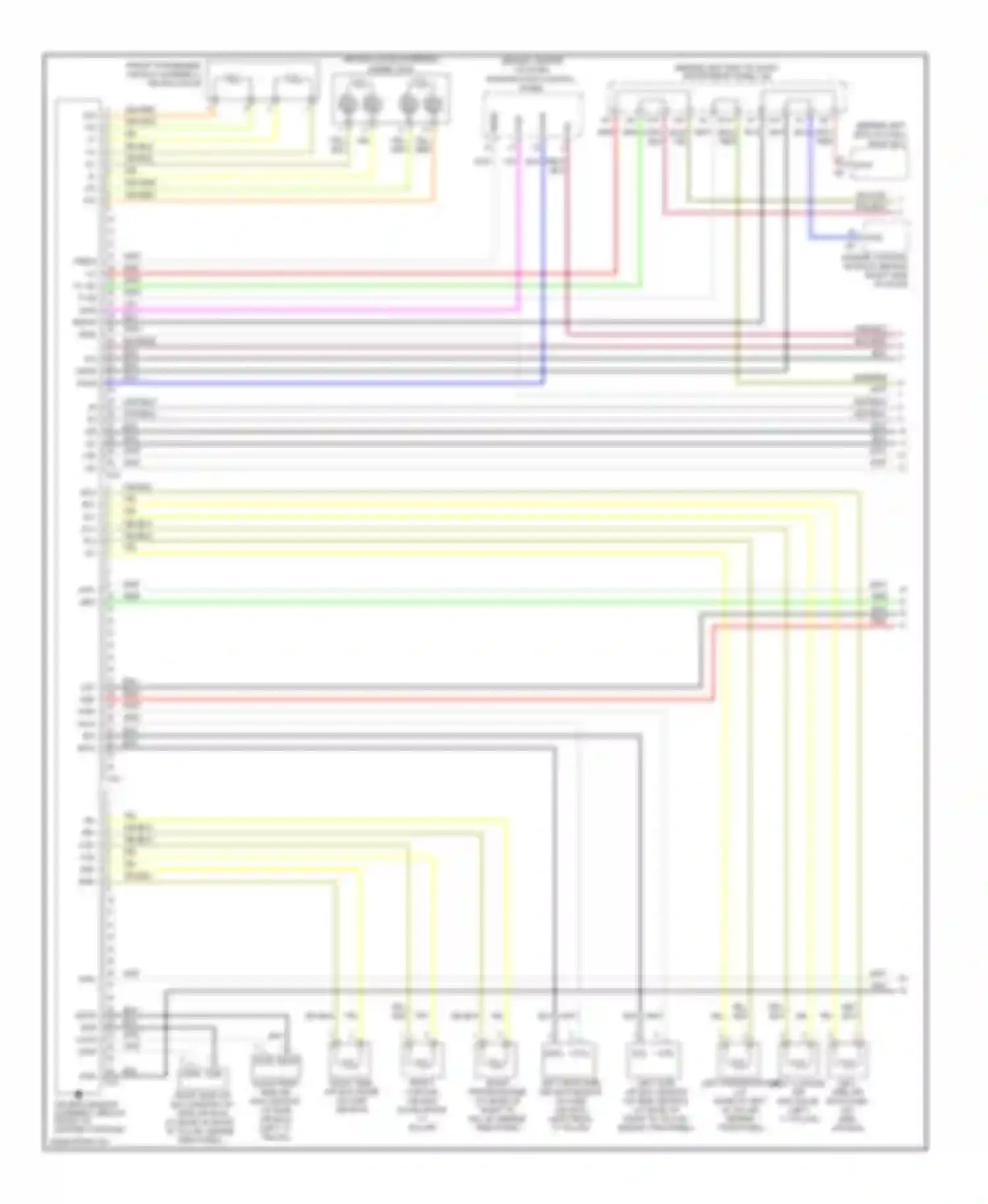 Sequoia Toyota I facelift (2004-2007): Supplemental restraints circuit (1 of 2)