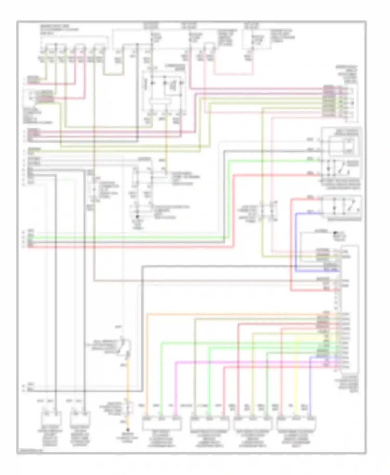 Sequoia Toyota I facelift (2004-2007): Supplemental restraints circuit (2 of 2)