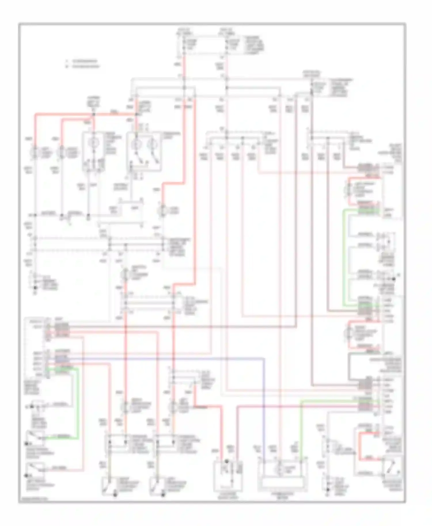 Sequoia Toyota I (2000-2004): Courtesy lamps circuit