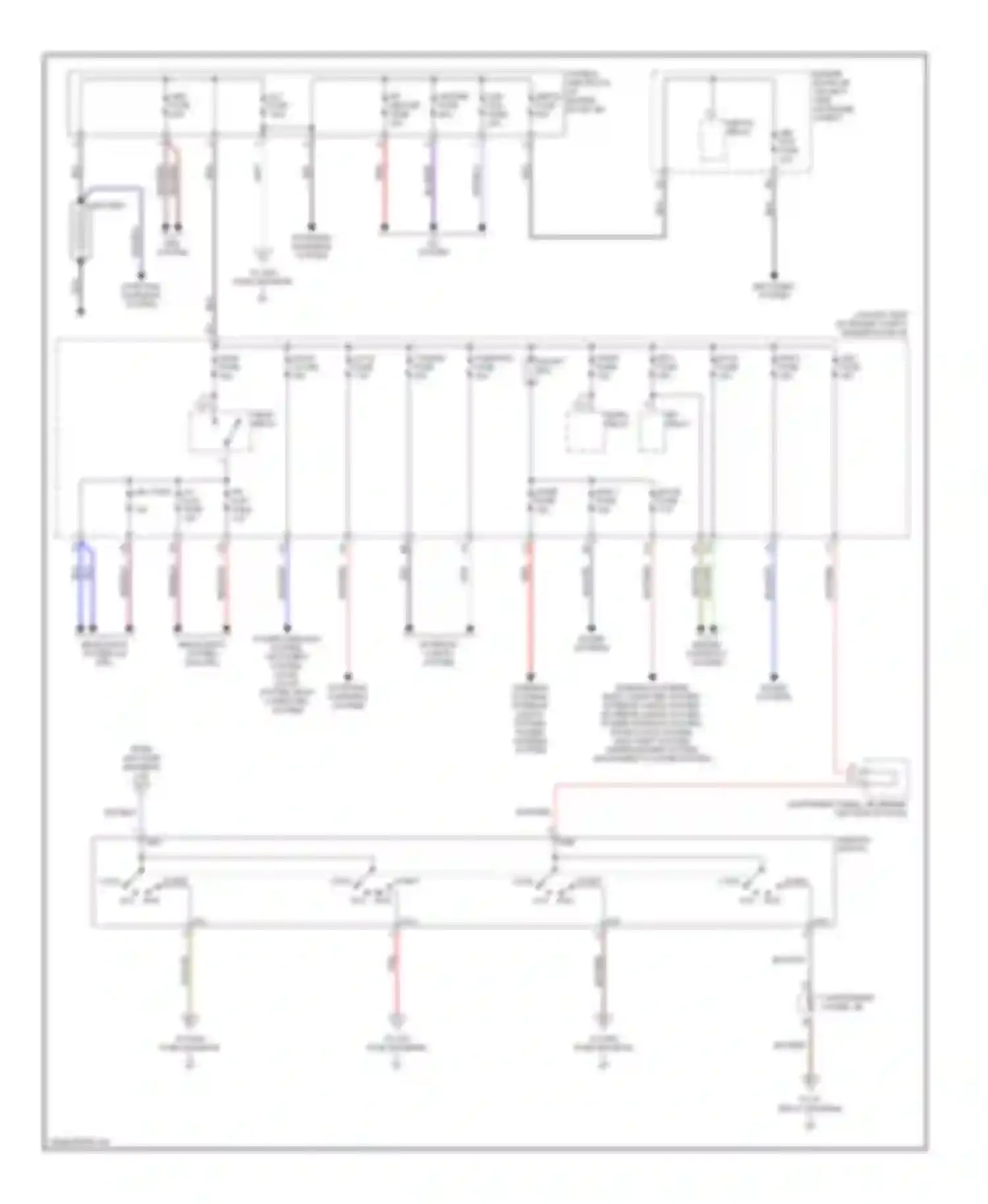 Sequoia Toyota I (2000-2004): Power distribution circuit (1 of 3)