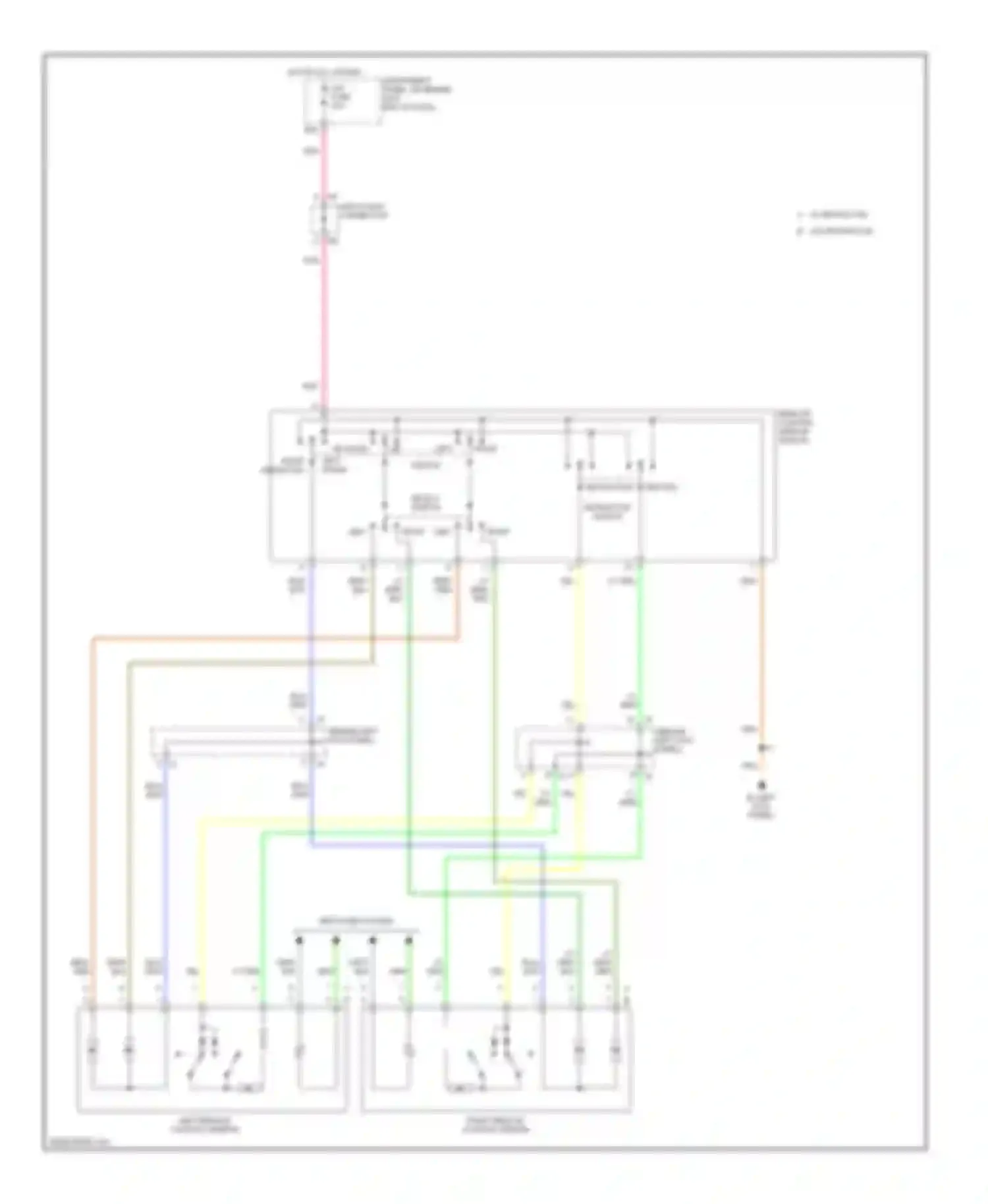 Sequoia Toyota I (2000-2004): Power mirror circuit
