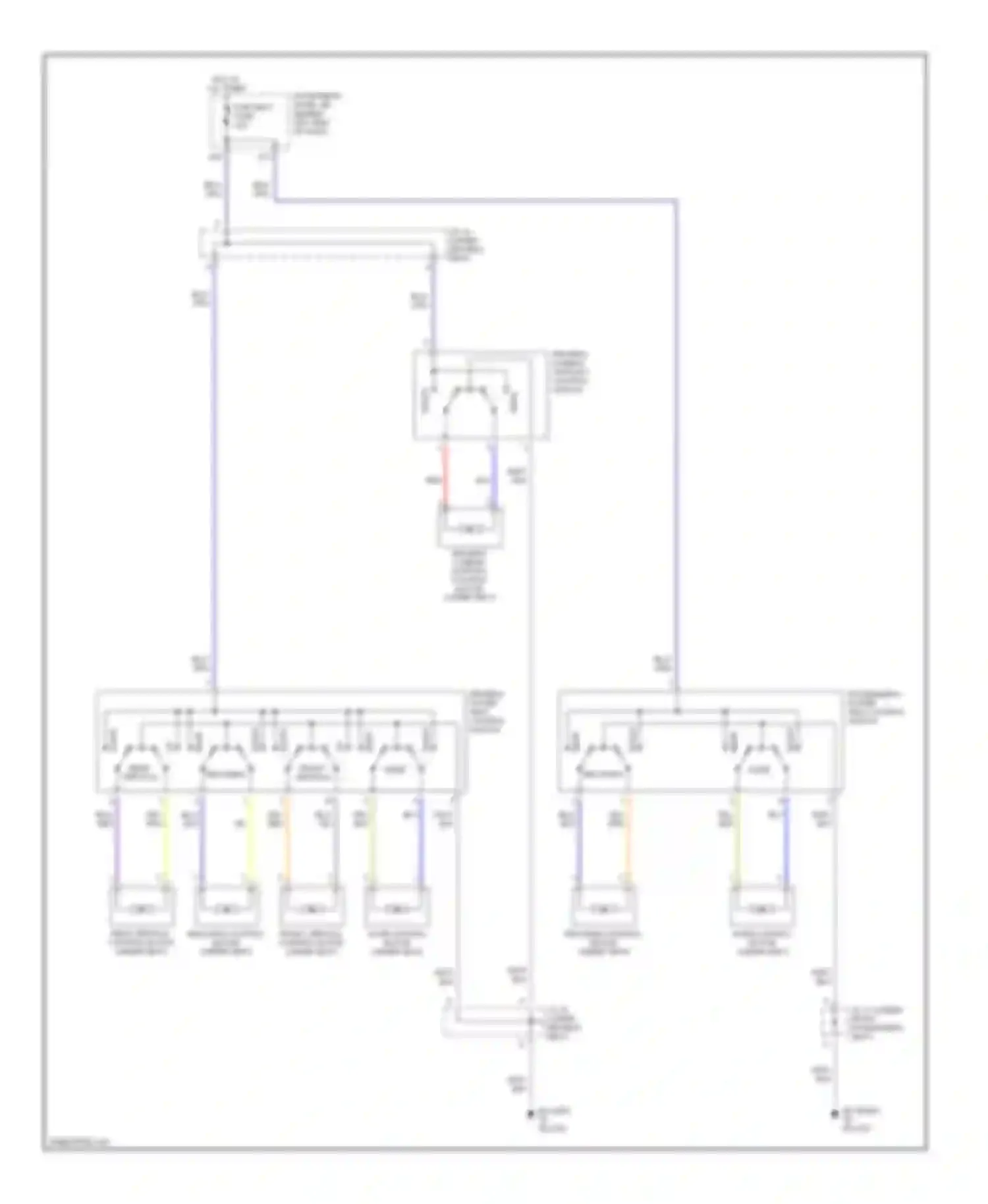 Sequoia Toyota I (2000-2004): Power & lumbar seat circuit