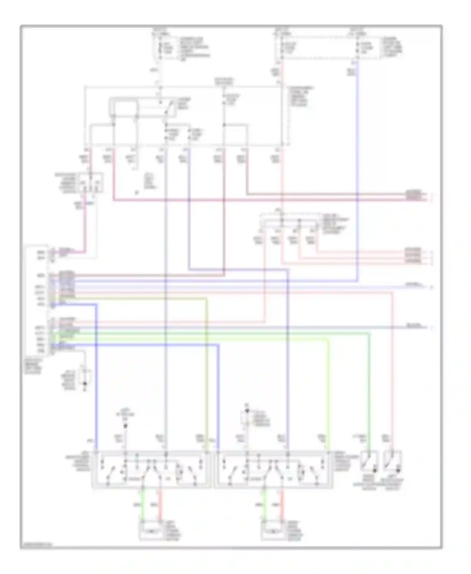 Sequoia Toyota I (2000-2004): Power window circuit (1 of 2)