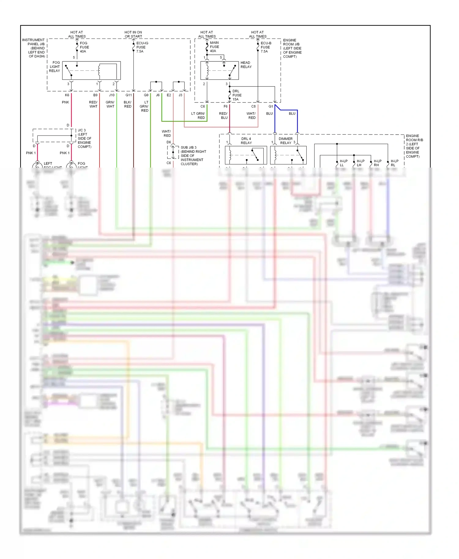 Toyota Sequoia I (2000-2004) automatic light control sensor wiring diagram  (1 of 1)