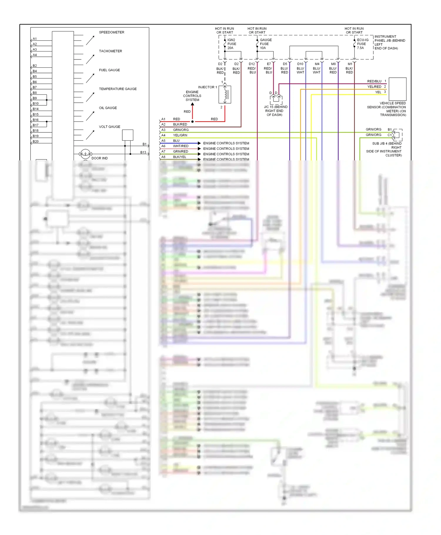Toyota Sequoia I (2000-2004) engine controls system engine controls system wiring diagram  (1 of 1)