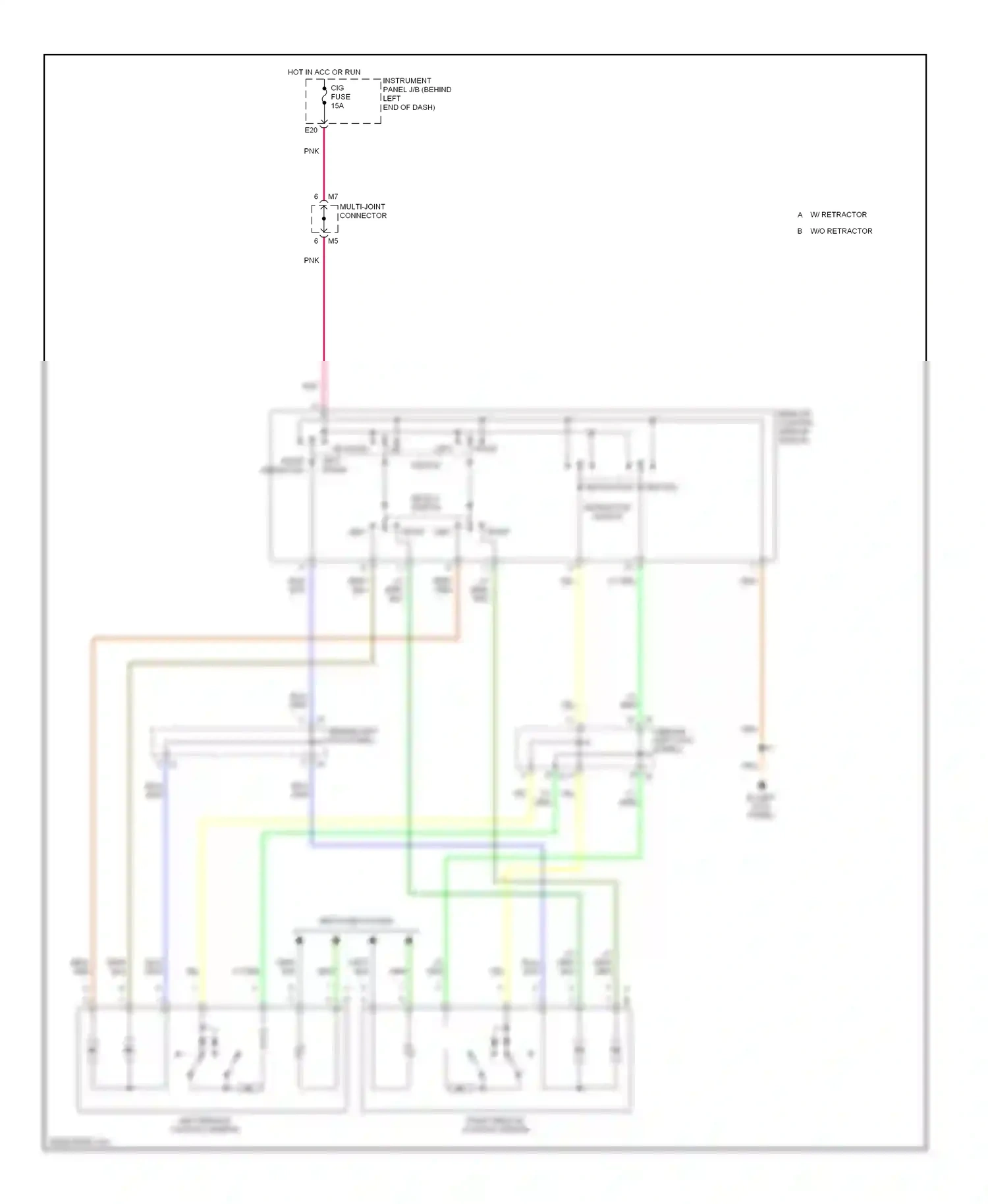 Toyota Sequoia I (2000-2004) return wiring diagram  (1 of 1)