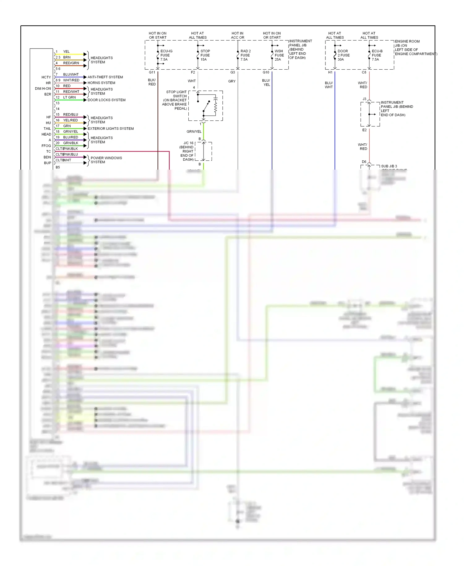 Toyota Sequoia I (2000-2004) solid state wiring diagram  (1 of 3)
