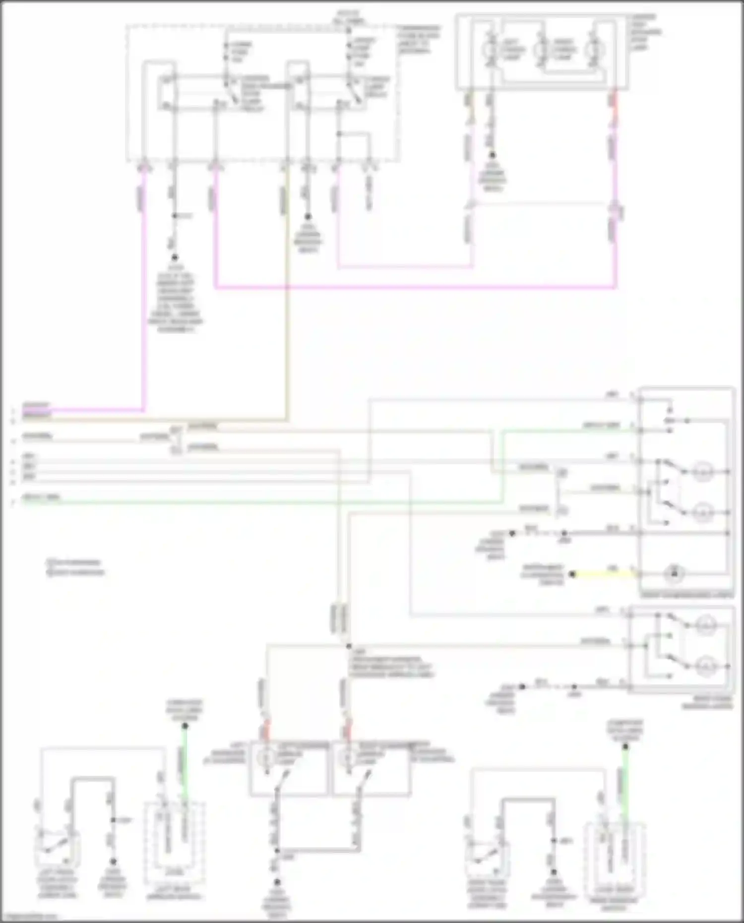 Sequoia Toyota II facelift (2017-2022): Courtesy lamps circuit (2 of 2)