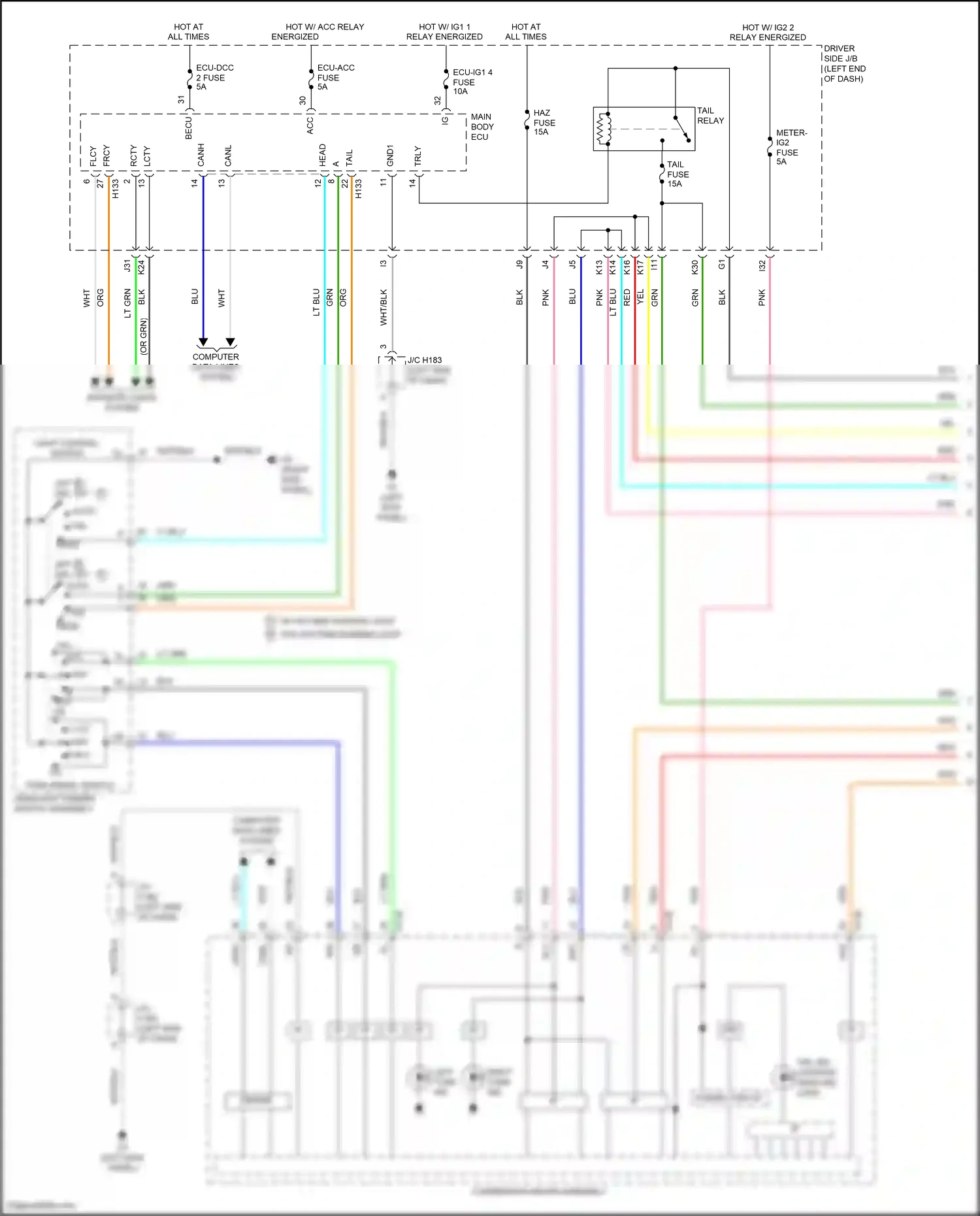Toyota Sequoia II facelift (2017-2022) computer data lines system wiring diagram  (18 of 62)