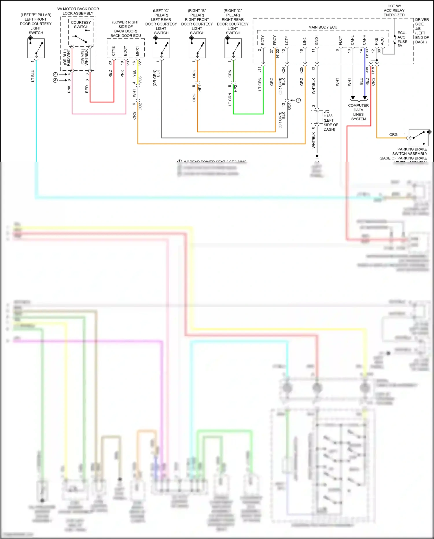Toyota Sequoia II facelift (2017-2022) computer data lines system wiring diagram  (20 of 62)