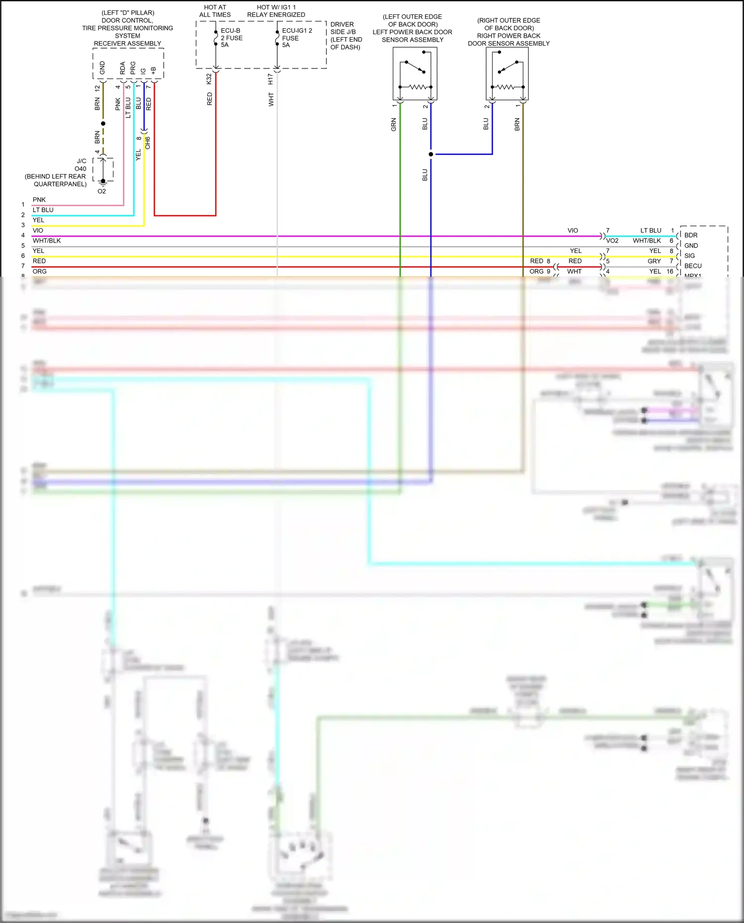 Toyota Sequoia II facelift (2017-2022) computer data lines system wiring diagram  (17 of 62)