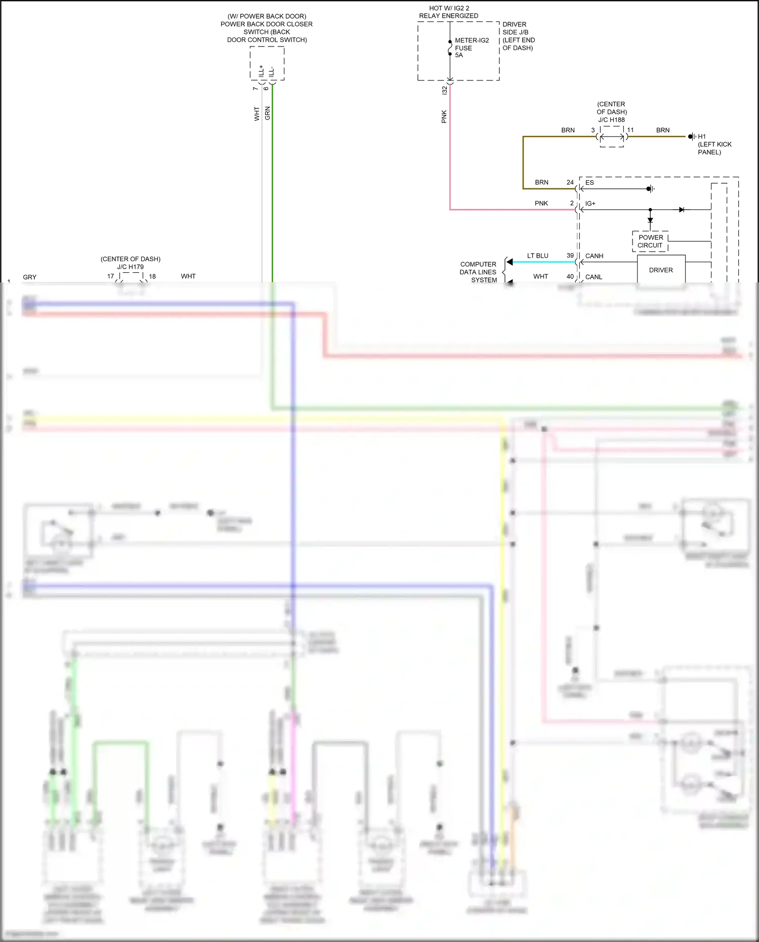 Toyota Sequoia II facelift (2017-2022) computer data wiring diagram  (3 of 5)