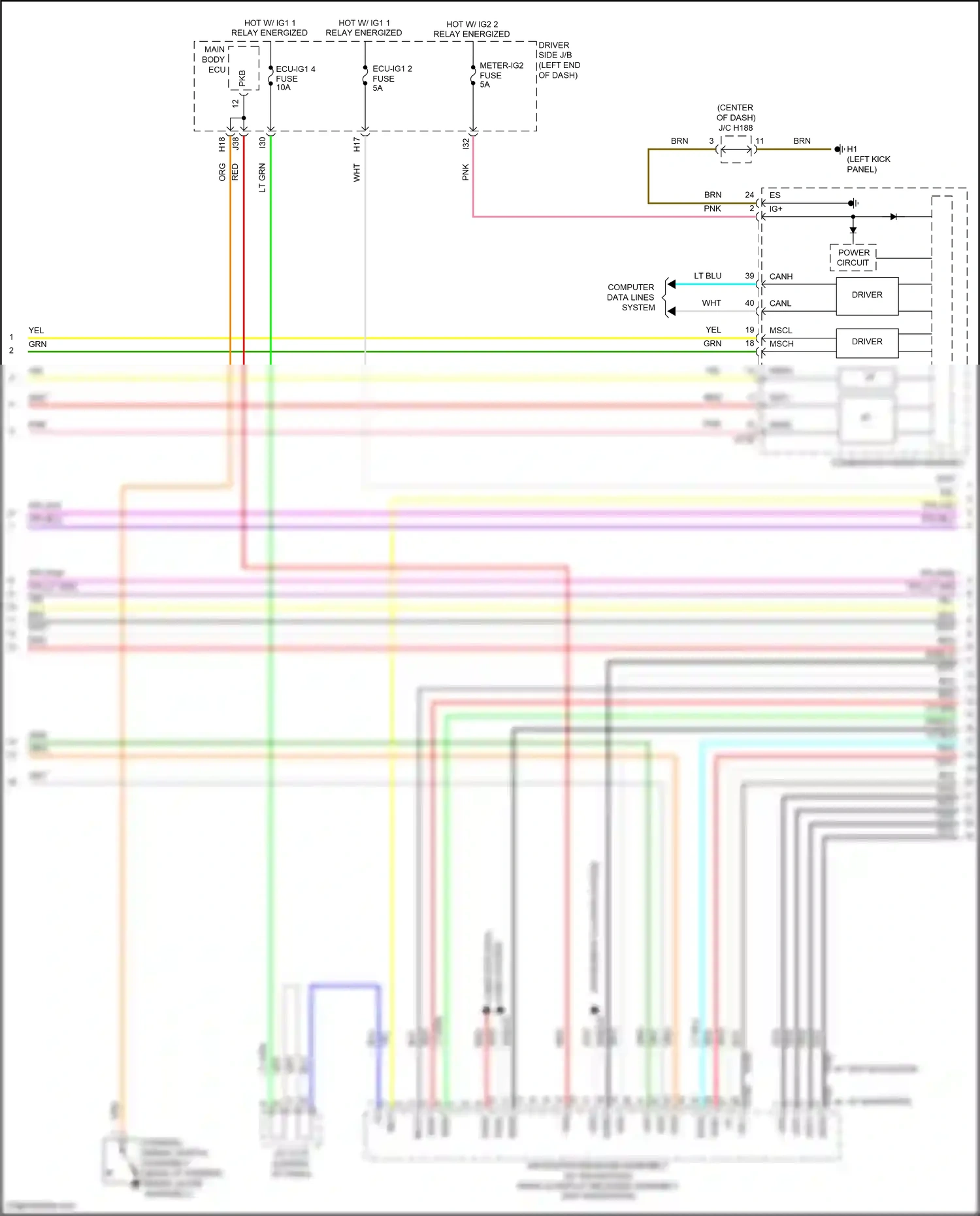 Toyota Sequoia II facelift (2017-2022) computer data wiring diagram  (2 of 5)