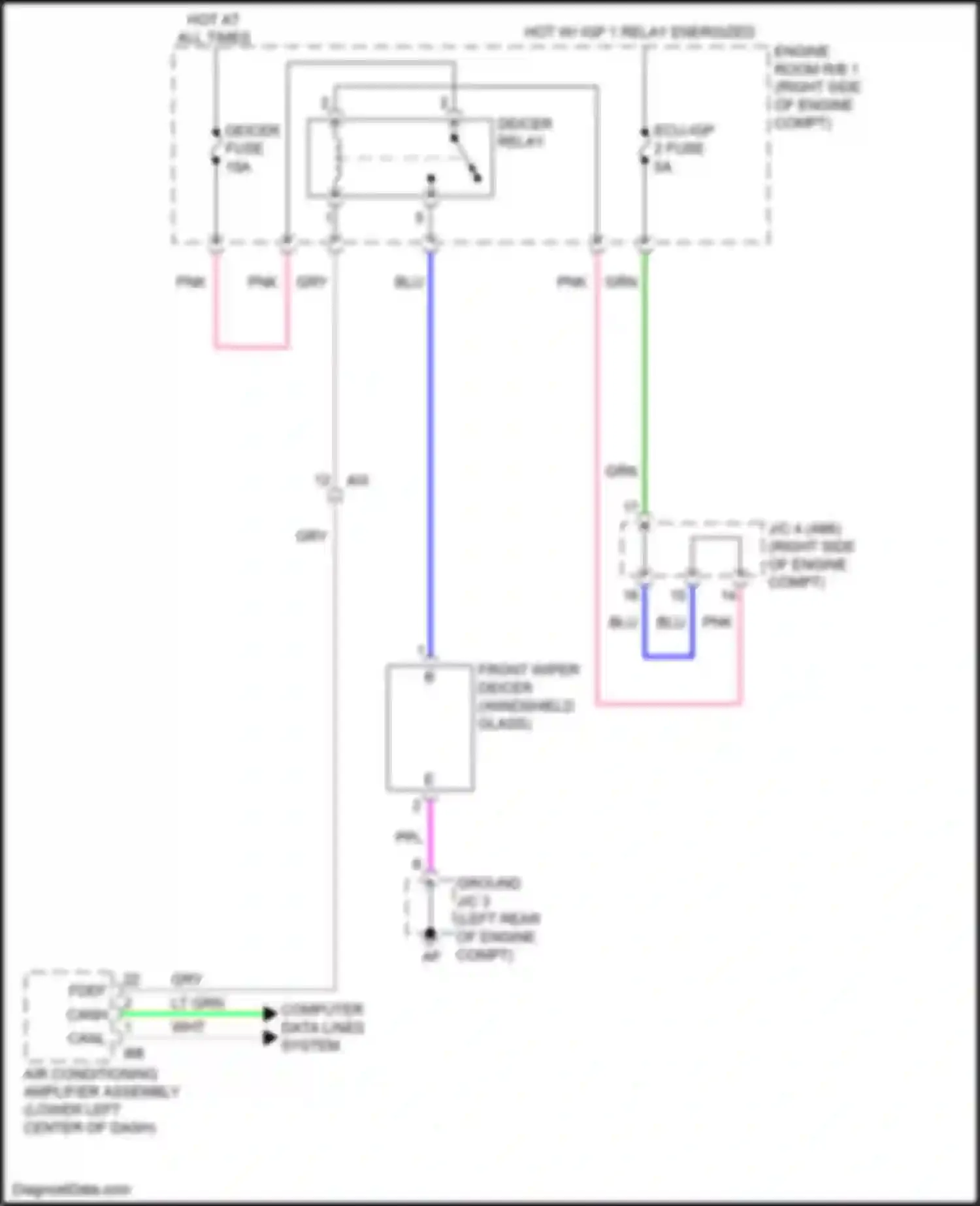 Sequoia Toyota III (2022-2024): Front deicer circuit