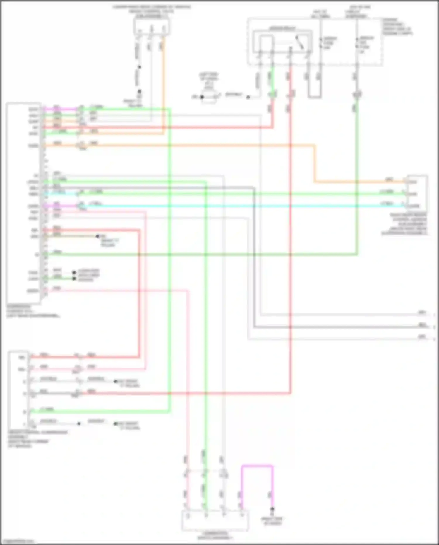 Sequoia Toyota III (2022-2024): Electronic suspension circuit, w/o adaptive variable suspension (1 of 2)
