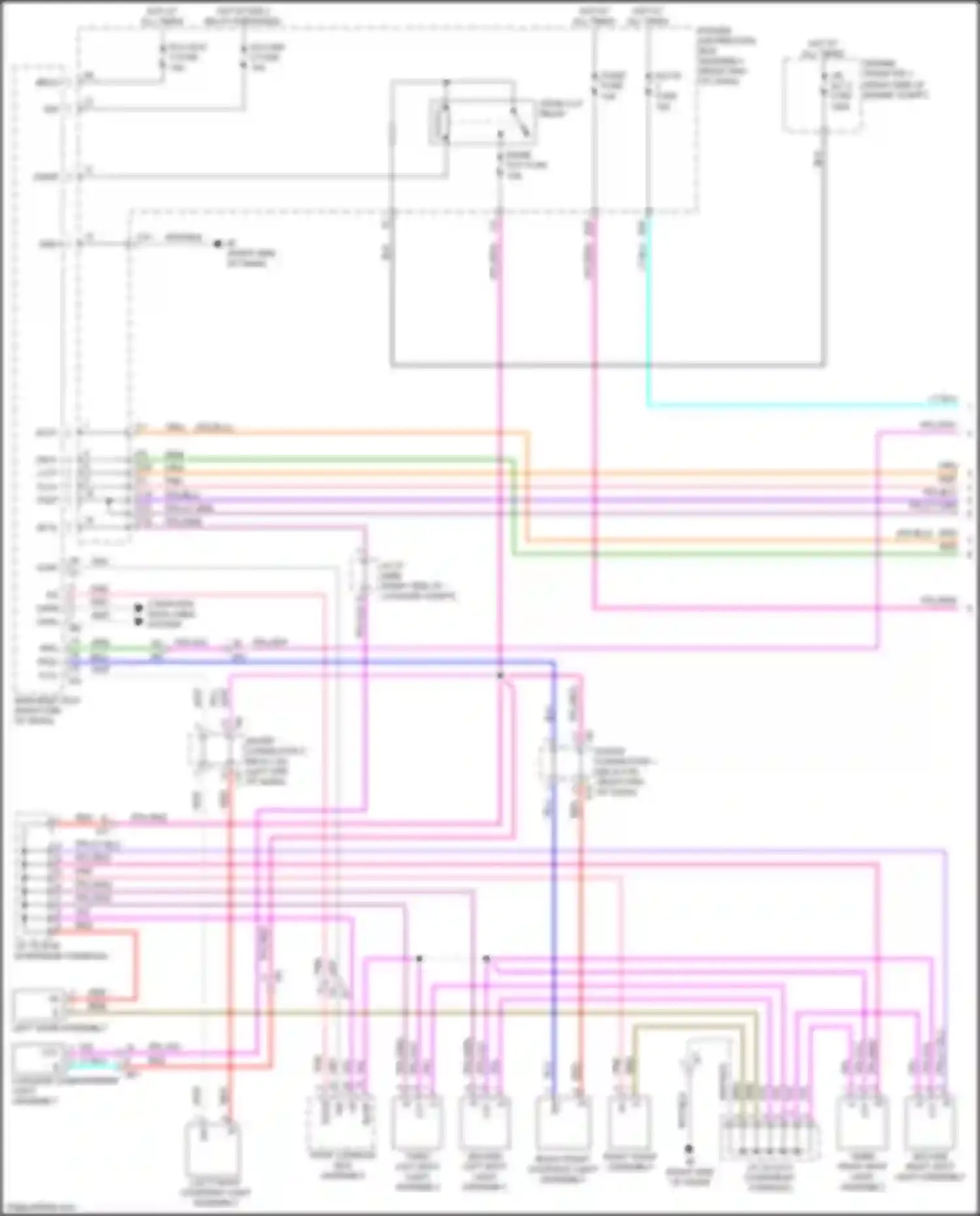 Sequoia Toyota III (2022-2024): Courtesy lamps circuit (1 of 2)