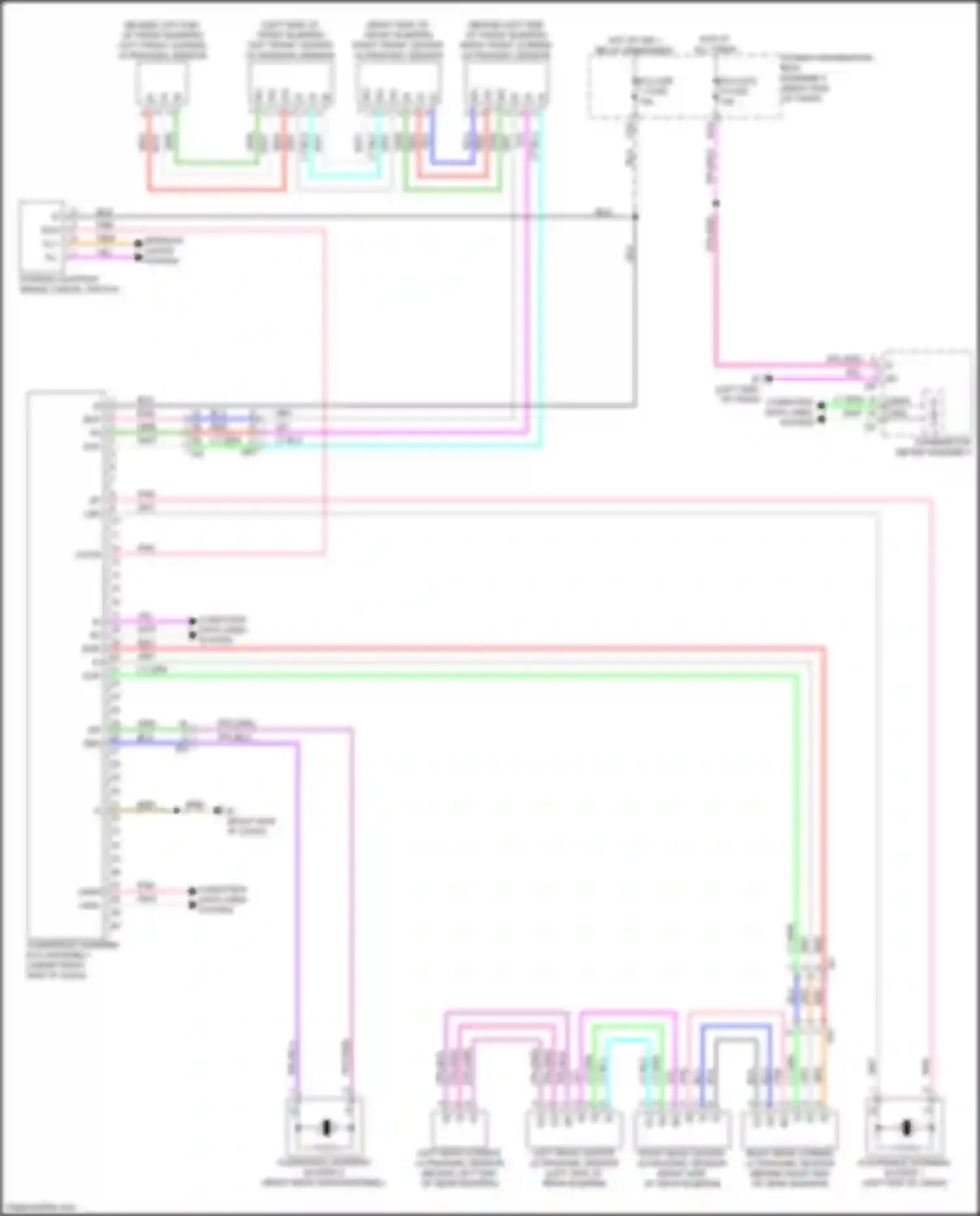 Sequoia Toyota III (2022-2024): Parking assistant circuit, w/o panoramic