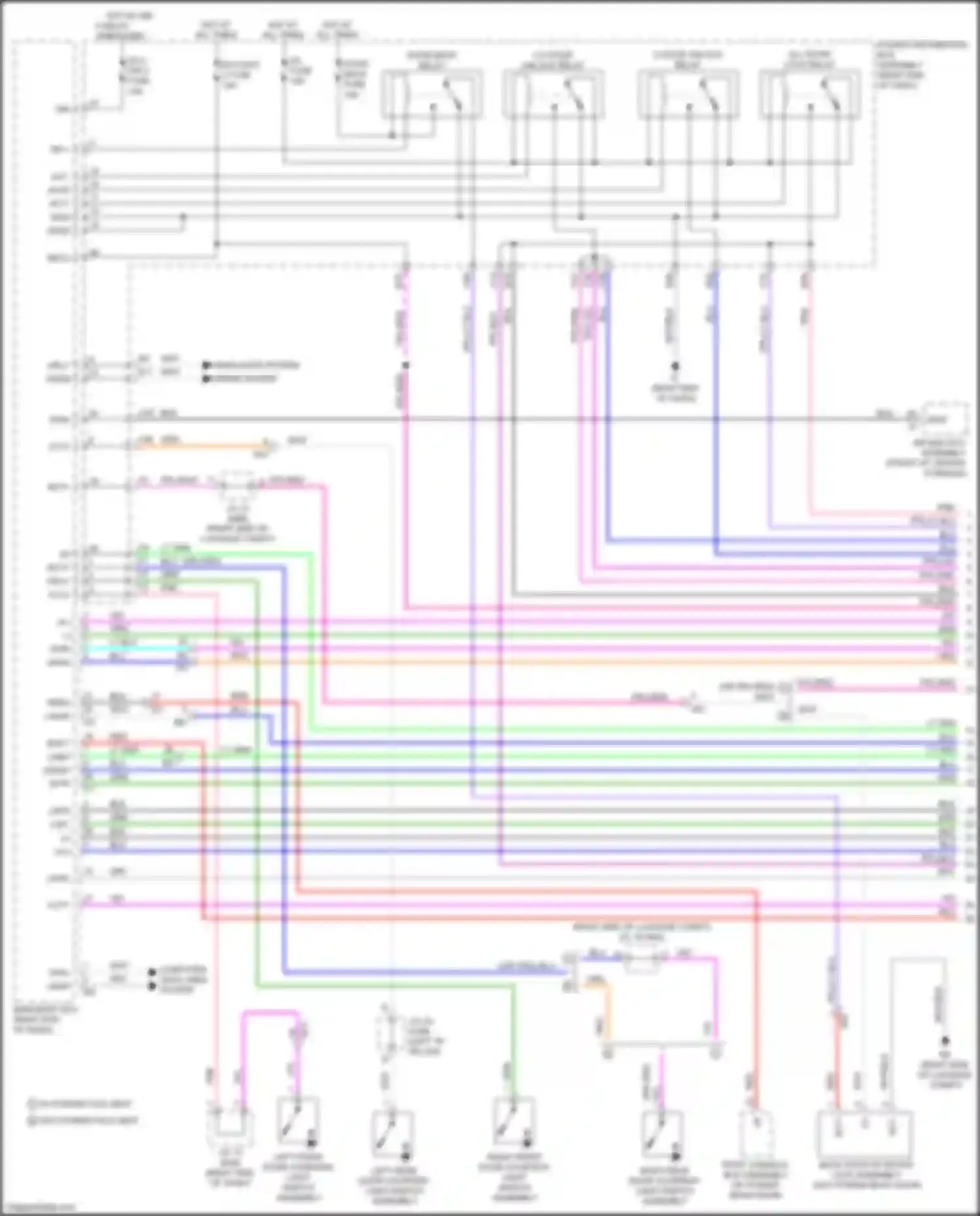 Sequoia Toyota III (2022-2024): Power door locks circuit (1 of 6)