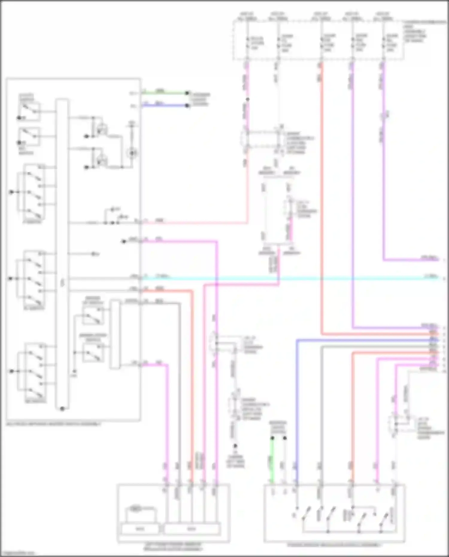 Sequoia Toyota III (2022-2024): Power windows circuit (1 of 3)