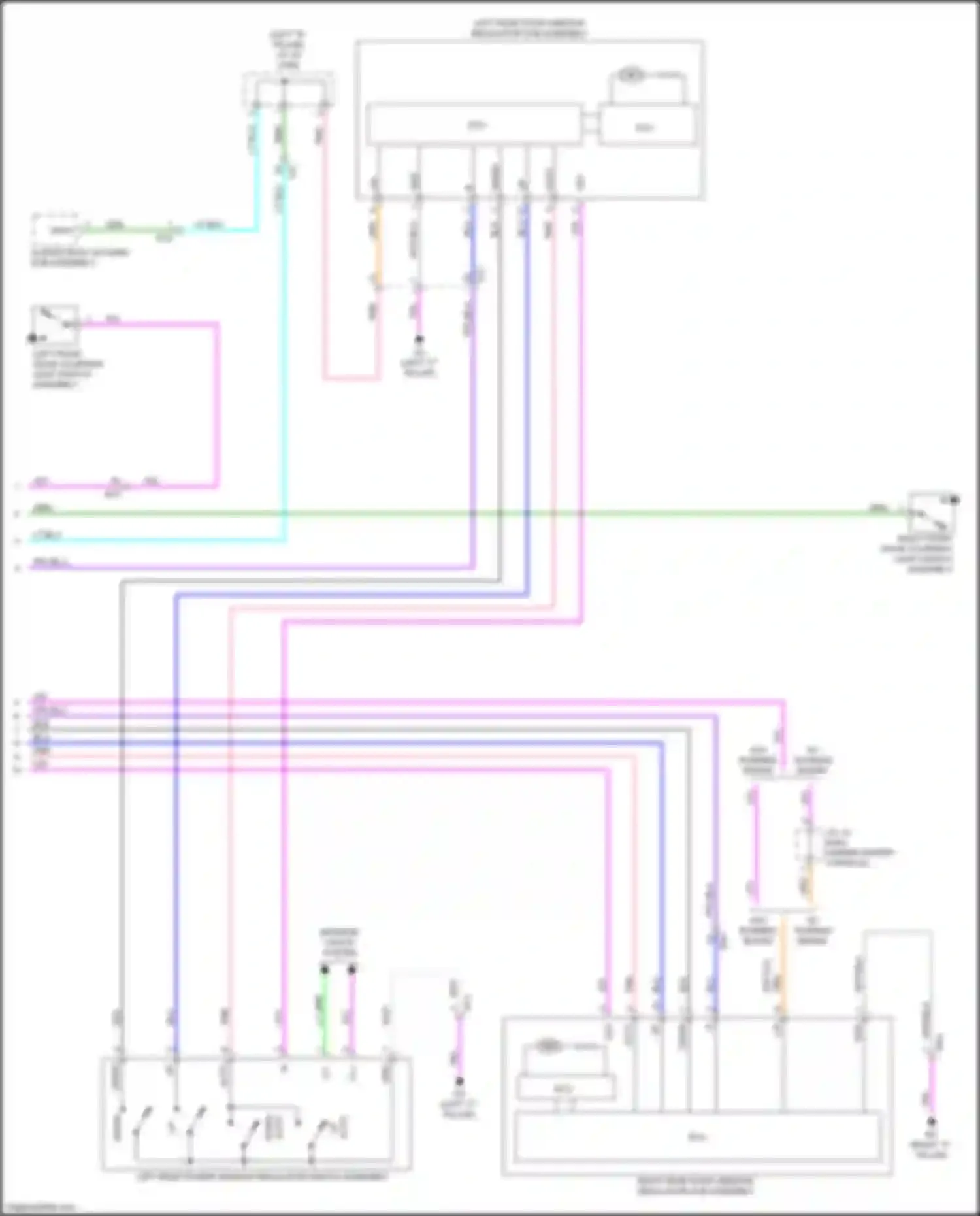 Sequoia Toyota III (2022-2024): Power windows circuit (3 of 3)