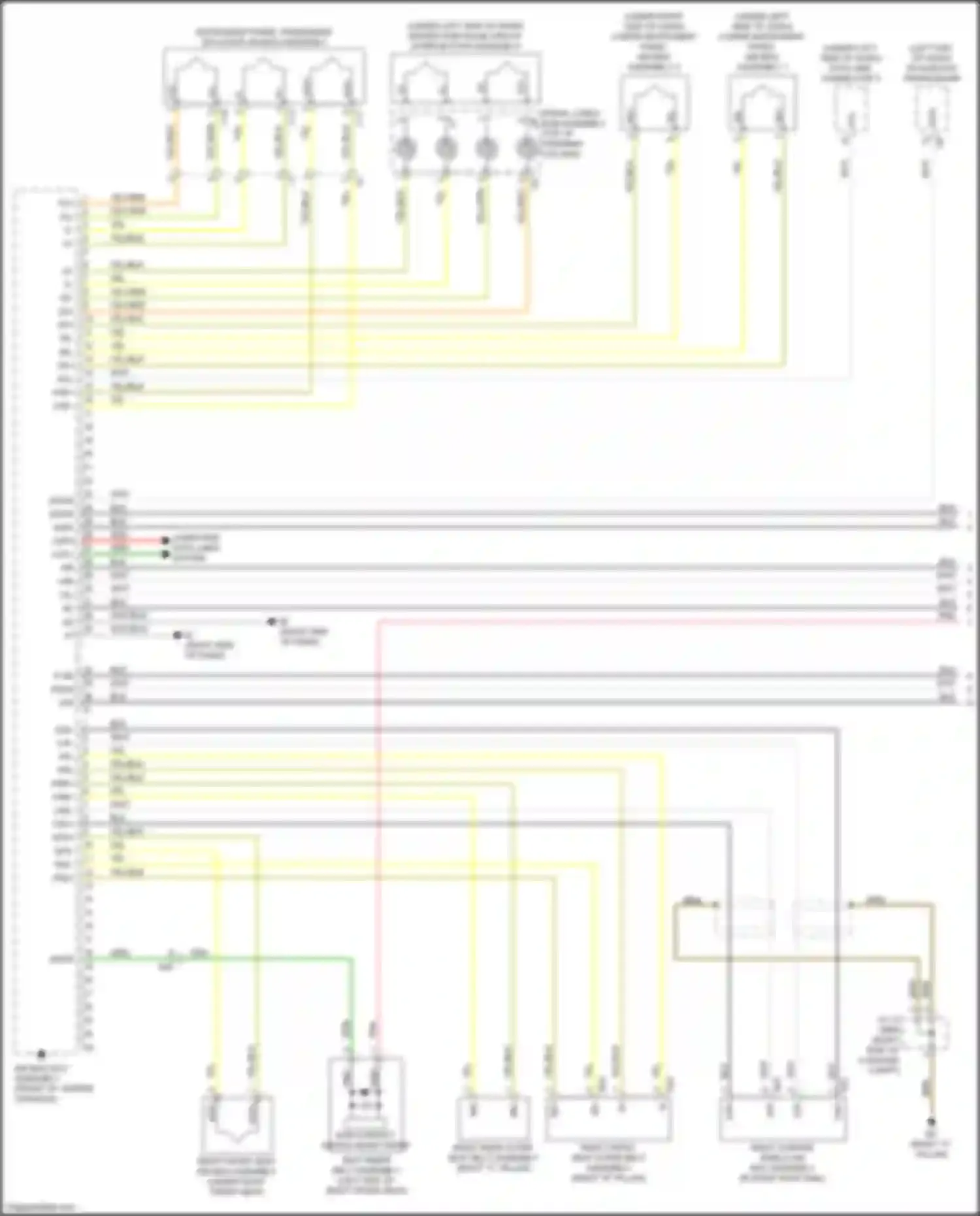 Sequoia Toyota III (2022-2024): Supplemental restraints circuit (1 of 3)