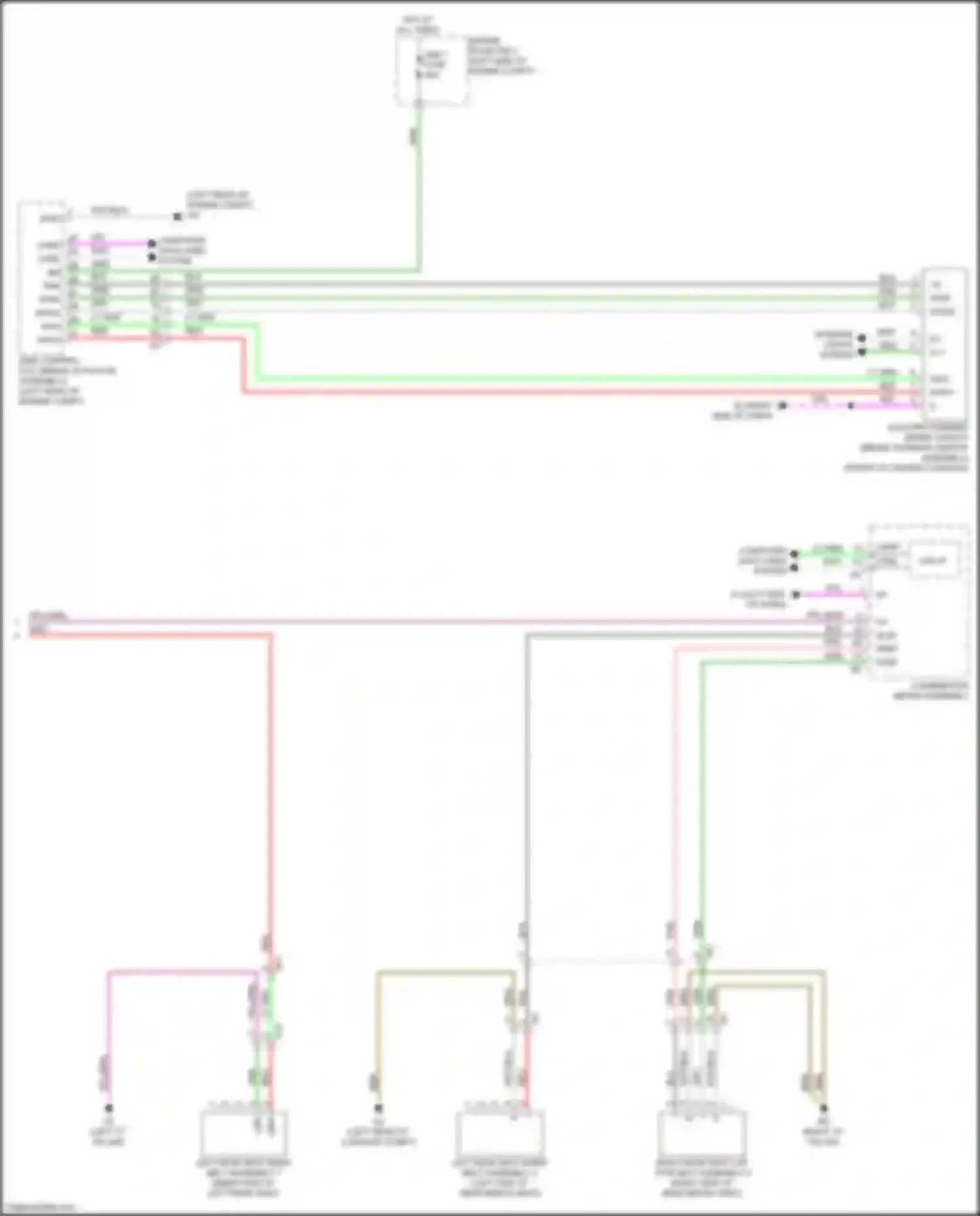 Sequoia Toyota III (2022-2024): Key reminder & seat belt warning circuit (2 of 2)