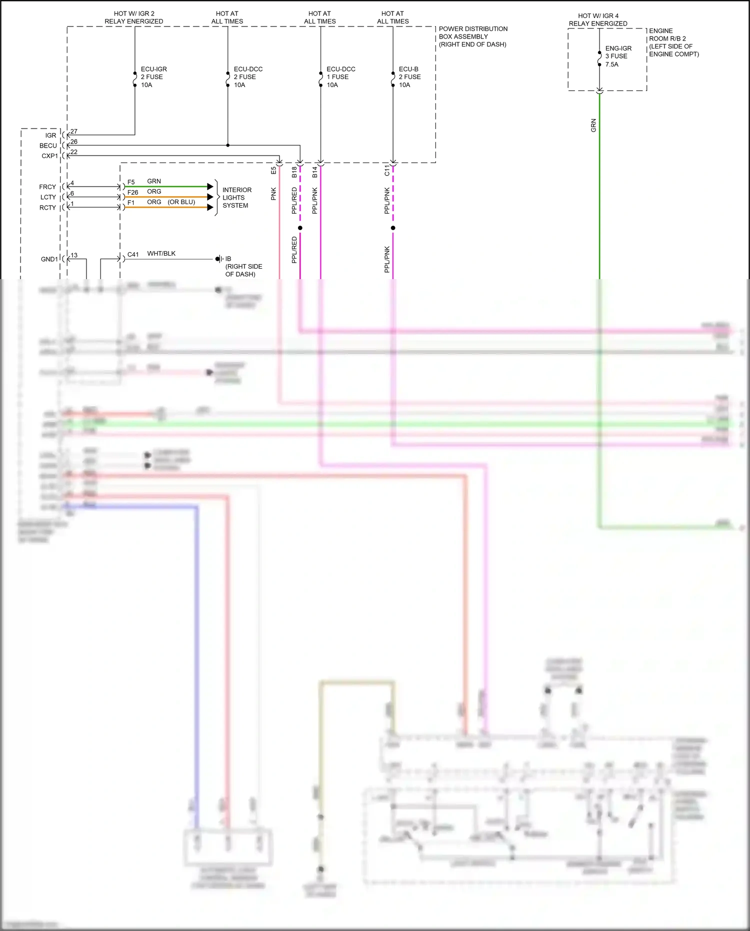 Toyota Sequoia III (2022-2024) automatic light control sensor wiring diagram  (2 of 3)